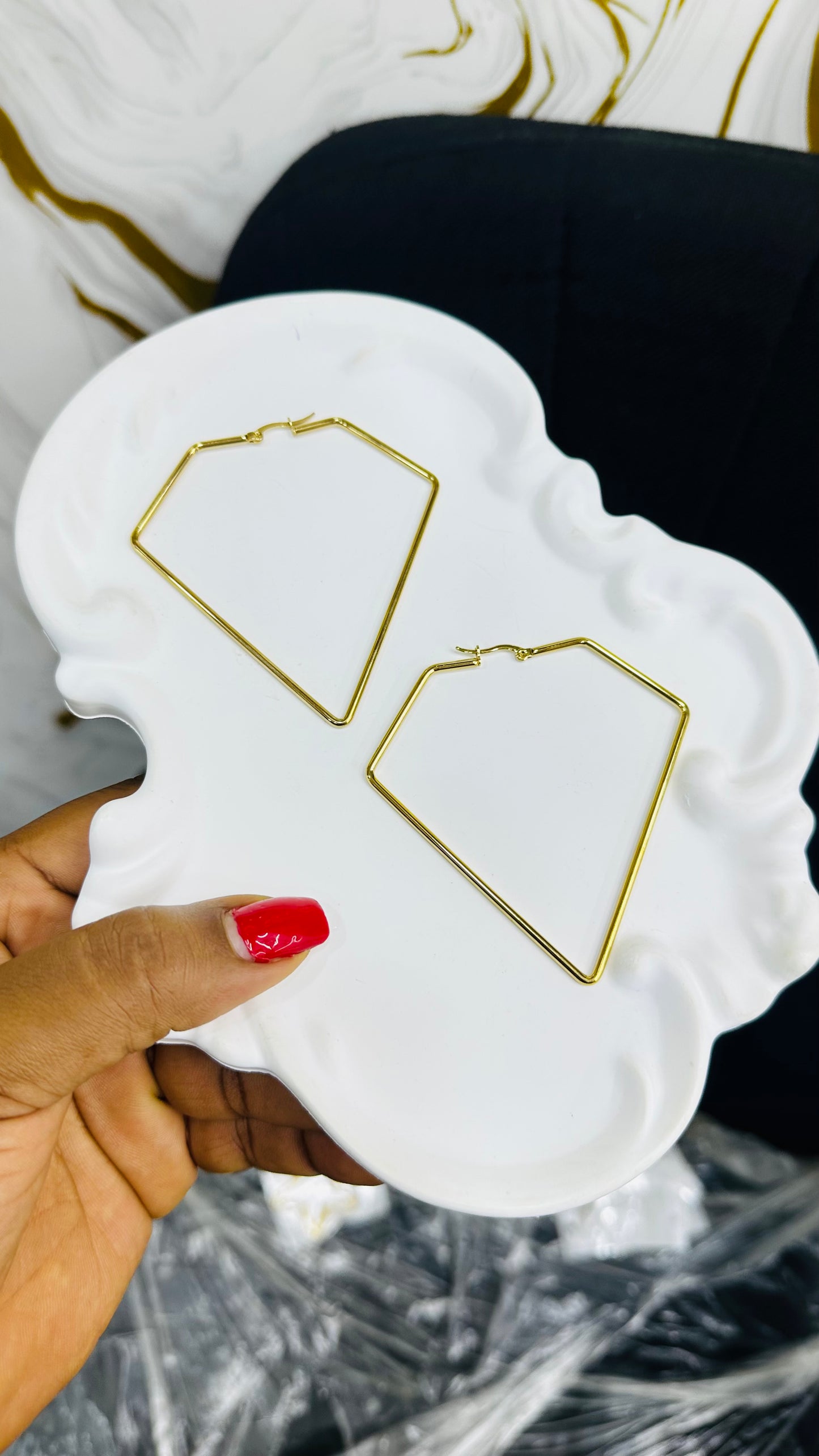 Steel Shapes Earrings (big size)