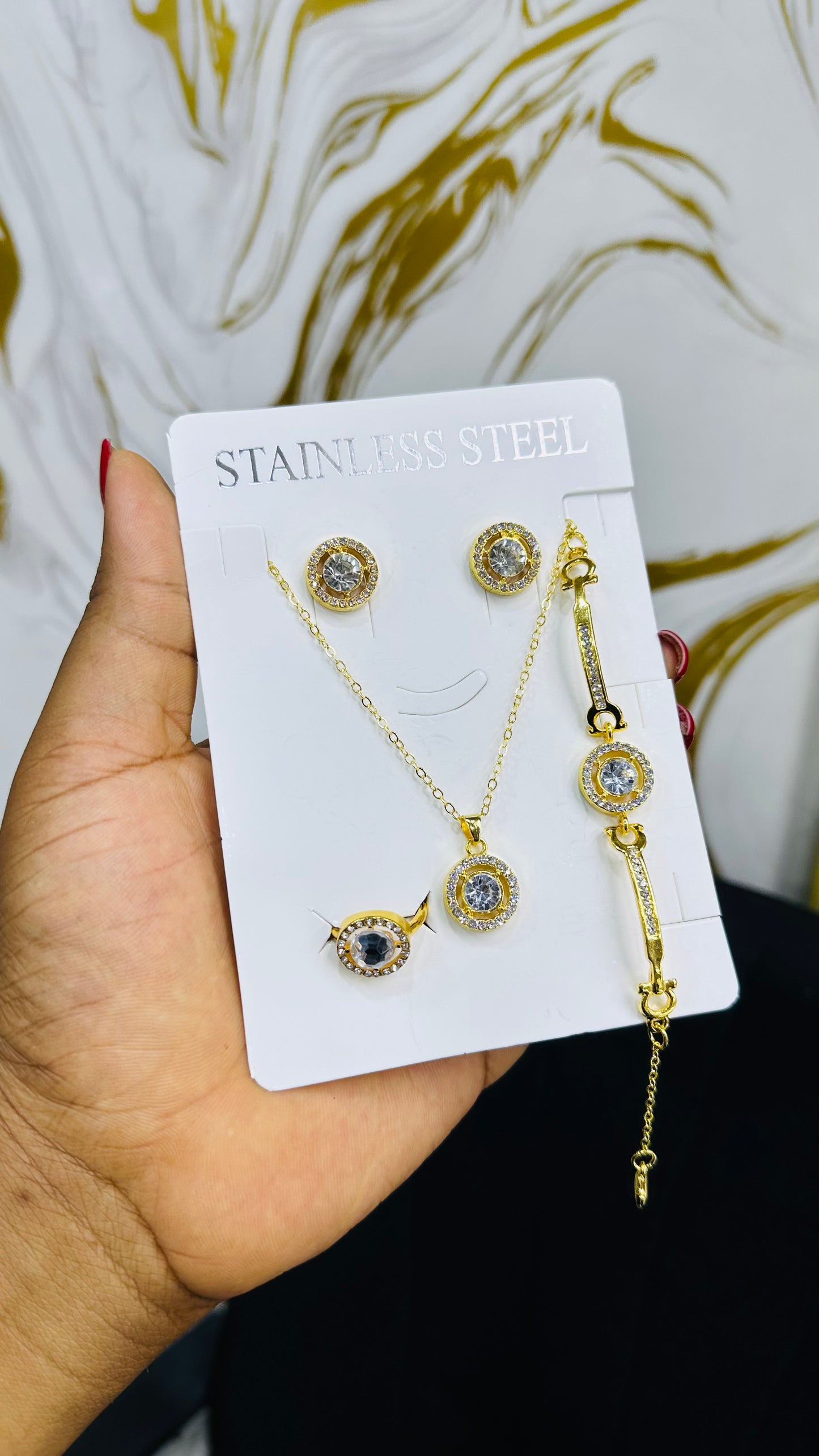 Quick stone Jewelry set