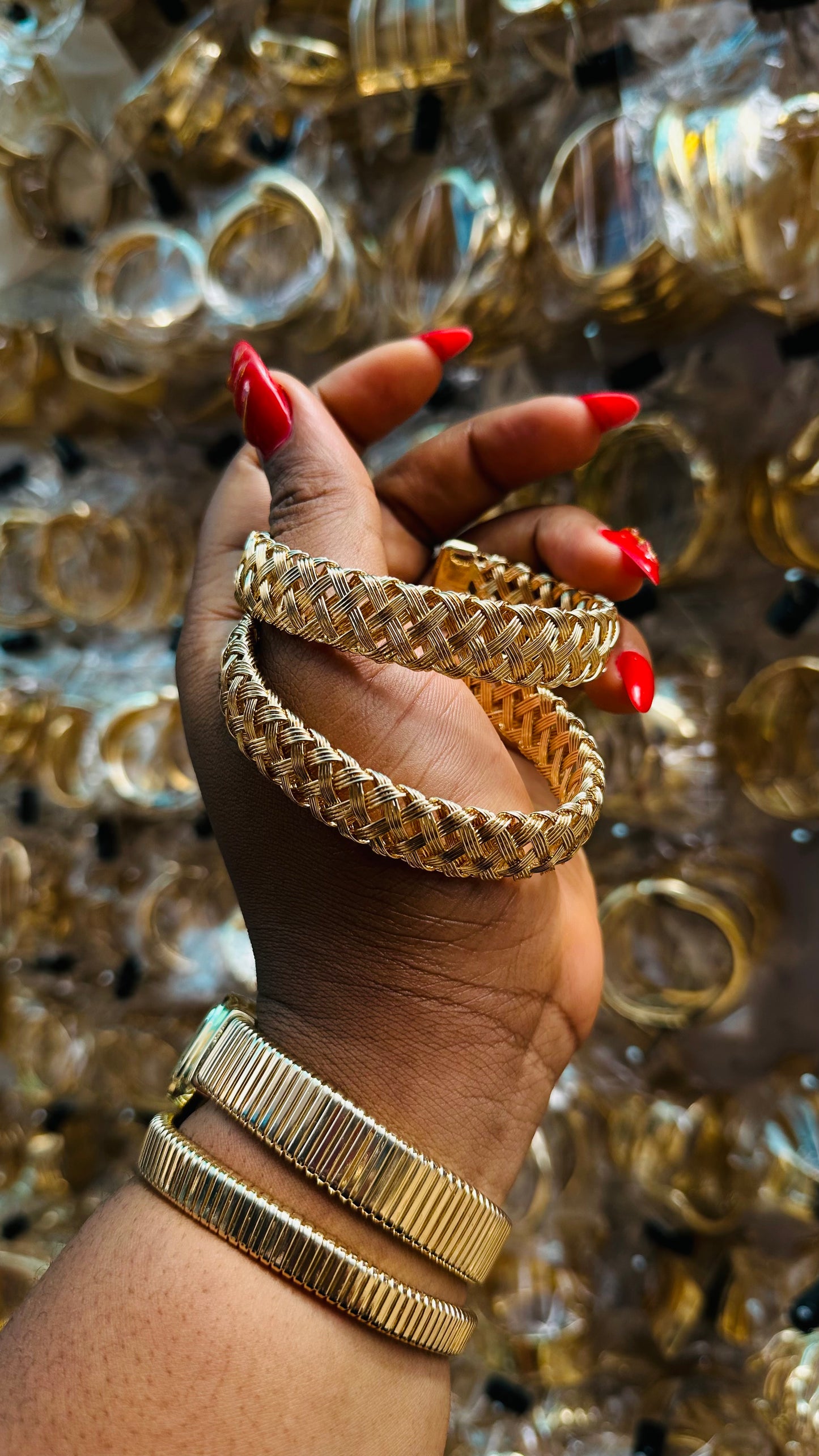 Chunky bangles (gold)