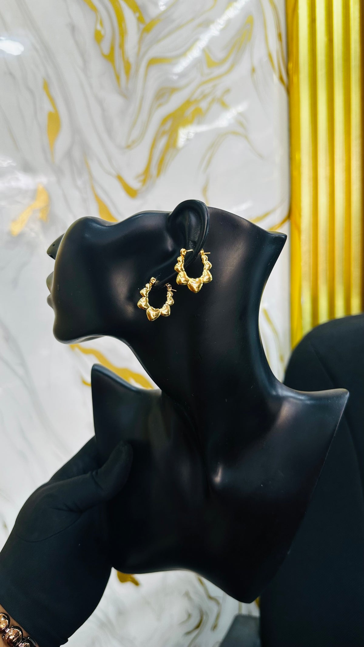 Steel hoop earrings