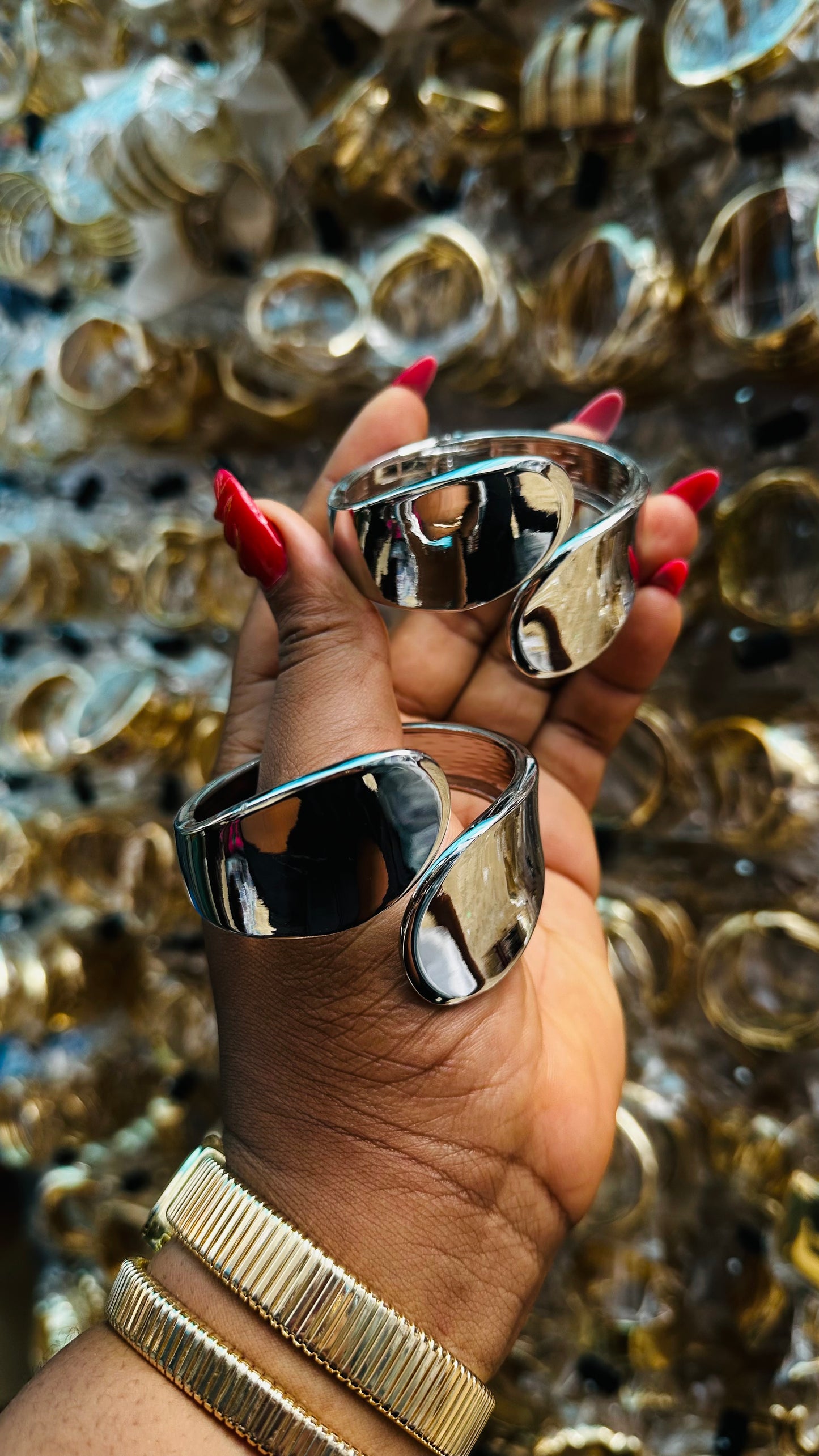 Chunky bangles (silver)