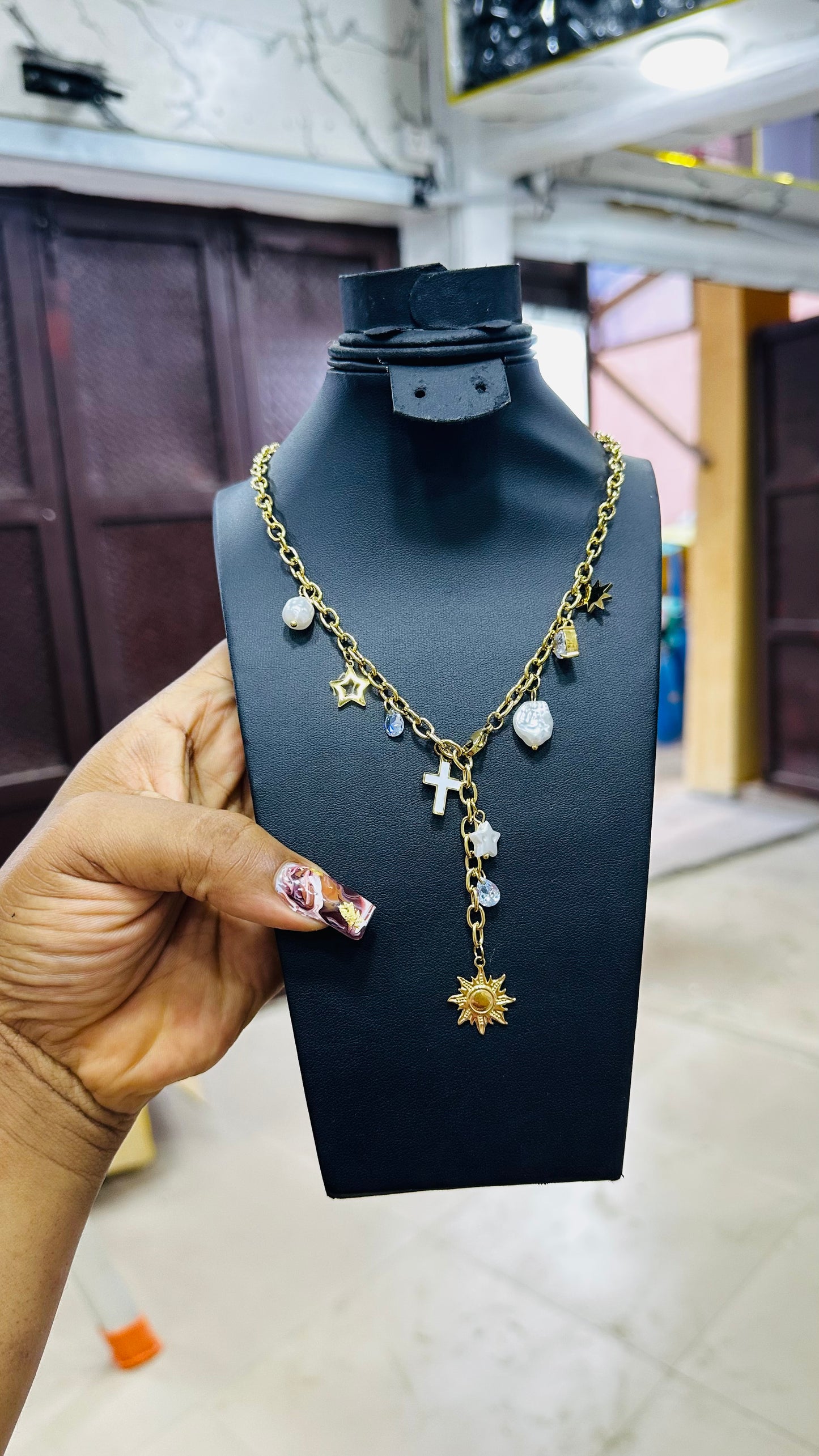 Flower Charm Necklace (steel quality🔥)