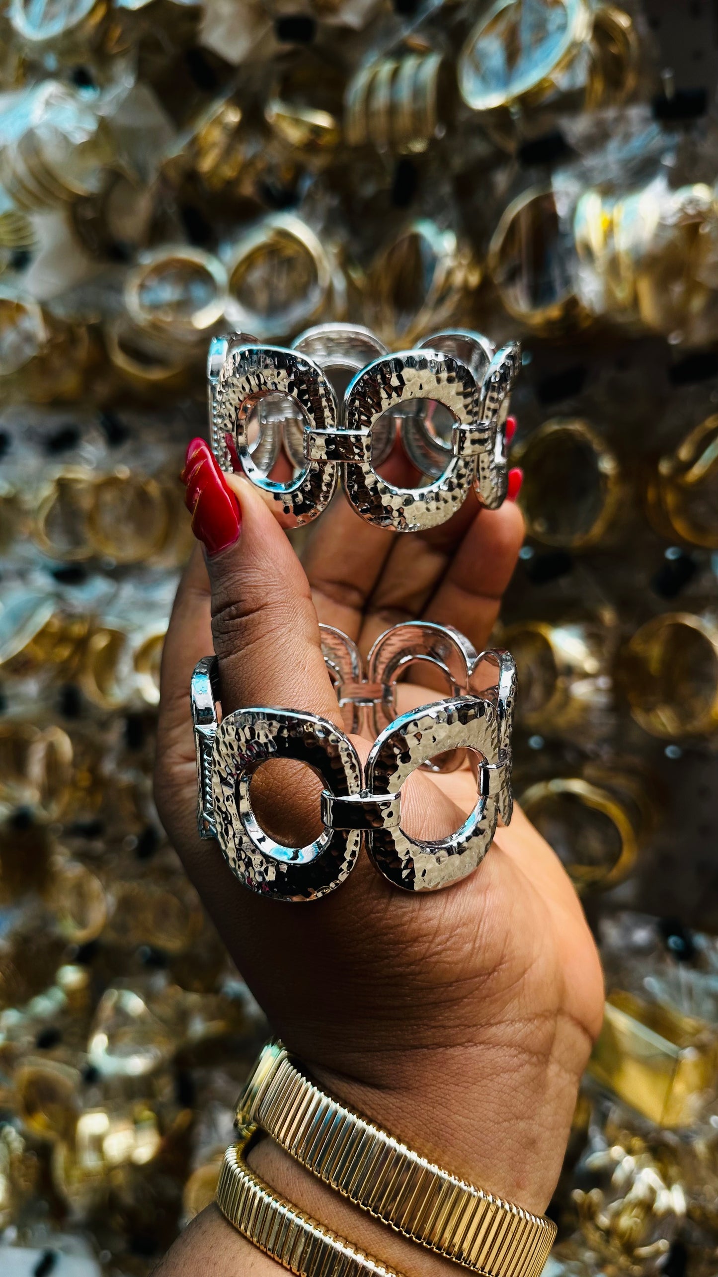 Chunky bangles (silver)