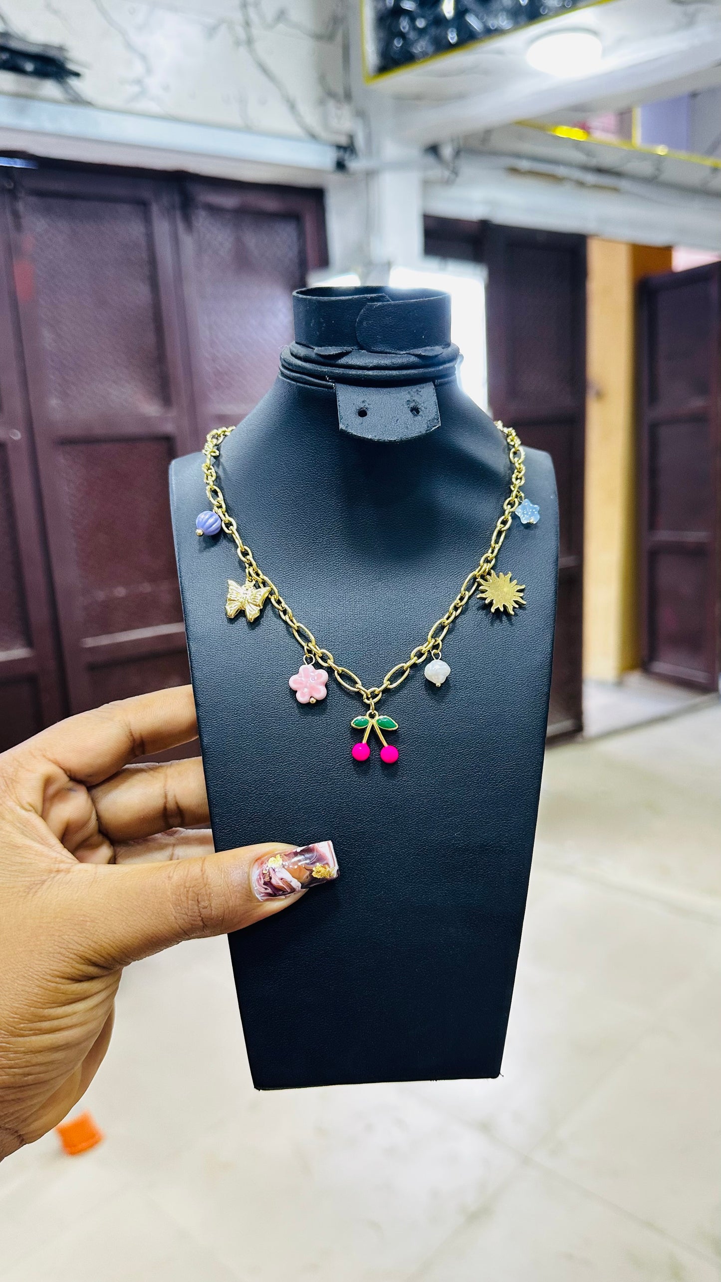 Flower Charm Necklace (steel quality🔥)