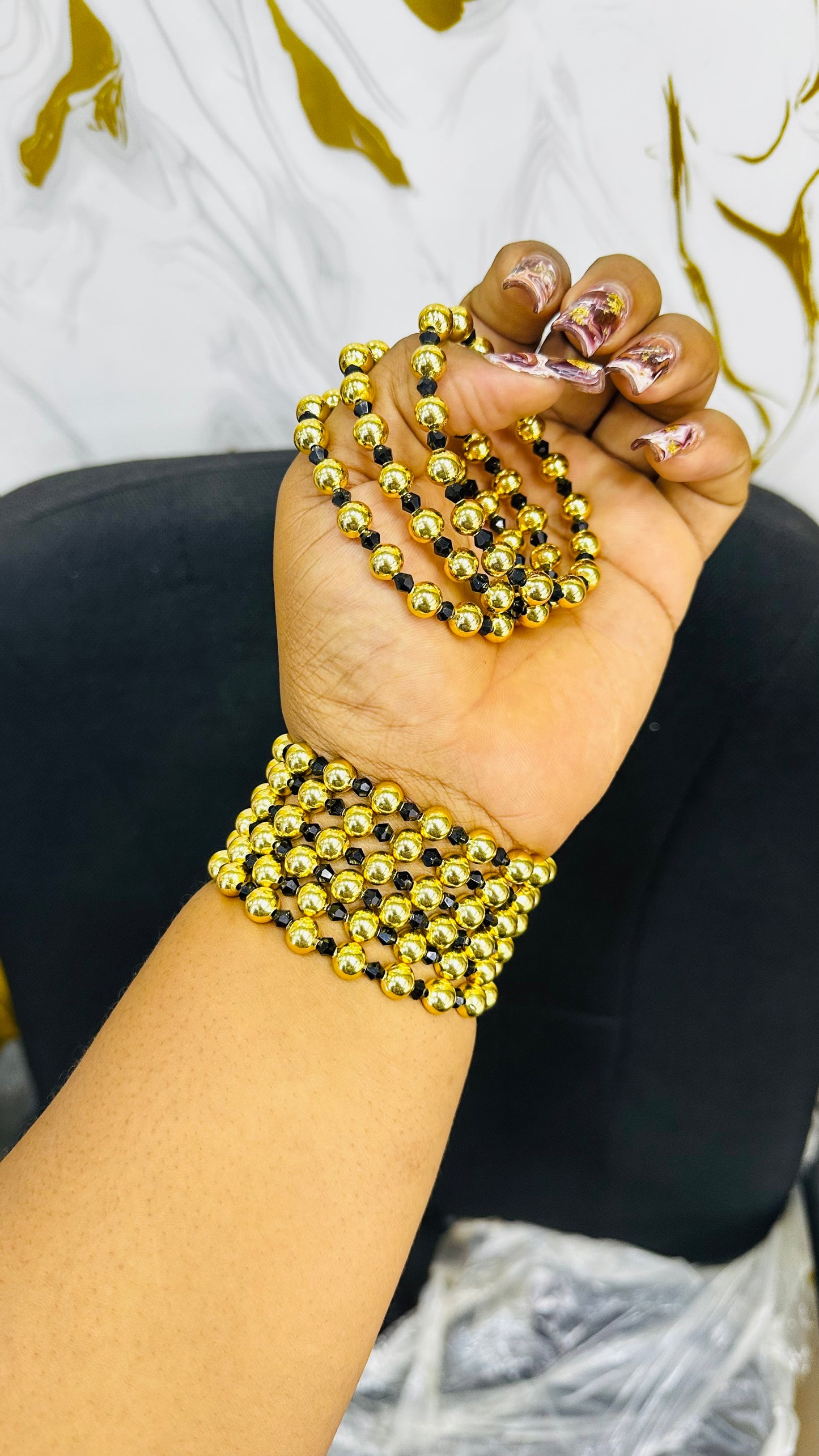 3n1 dazzle Bead bracelet (elastic)