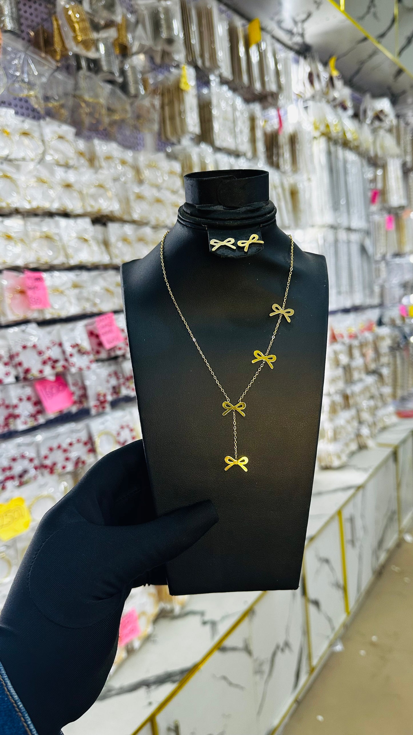 Steel Necklace & Earrings
