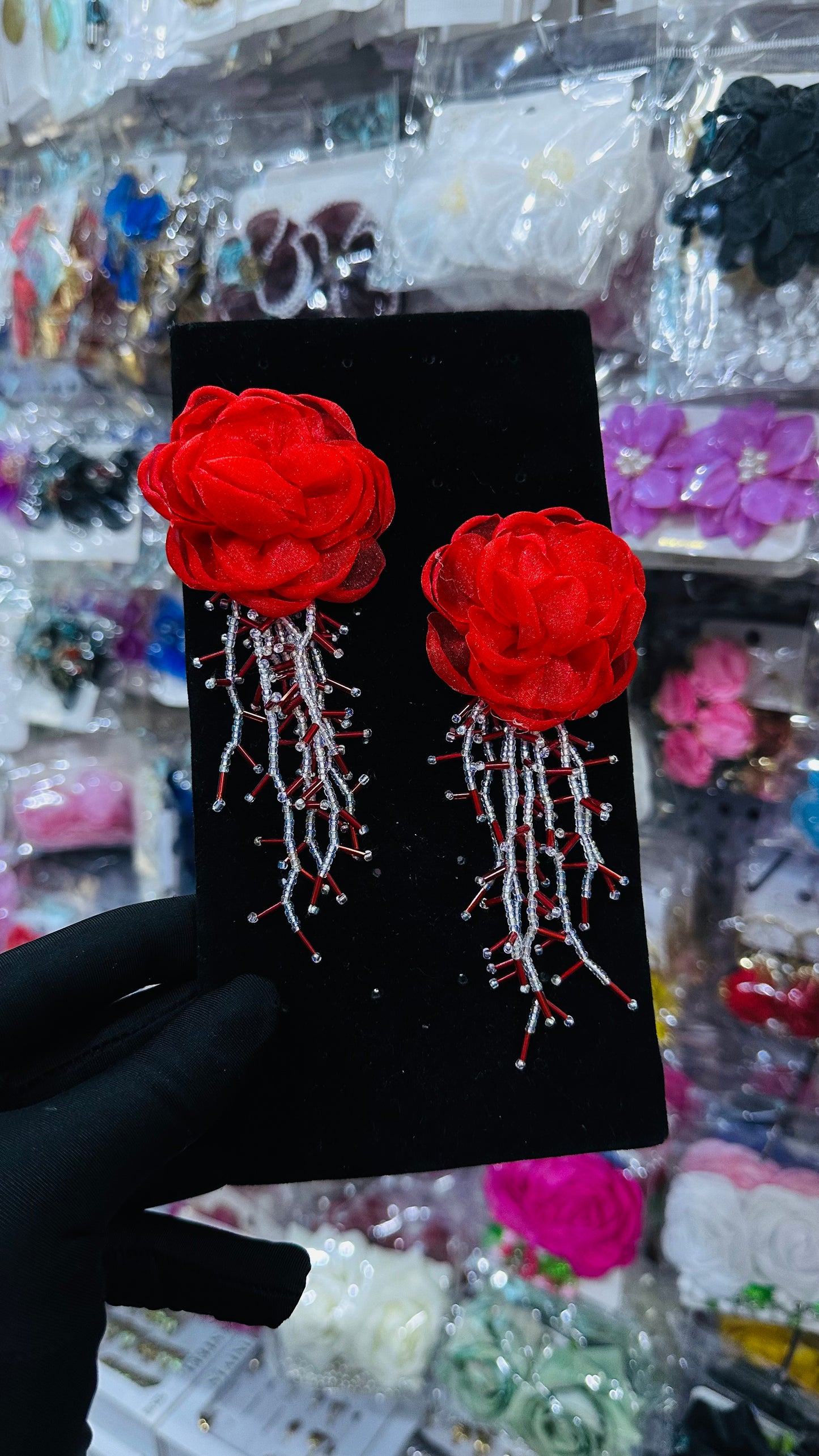 Crystal Flower Earrings