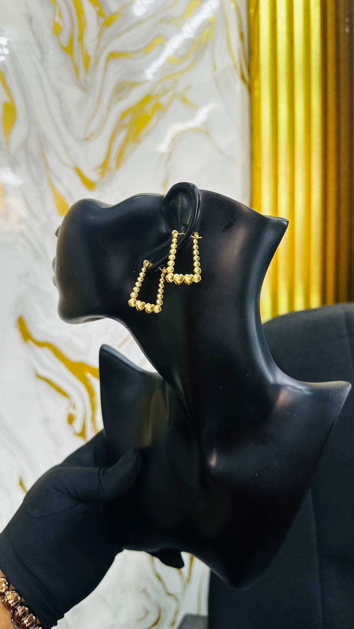 Steel hoop earrings