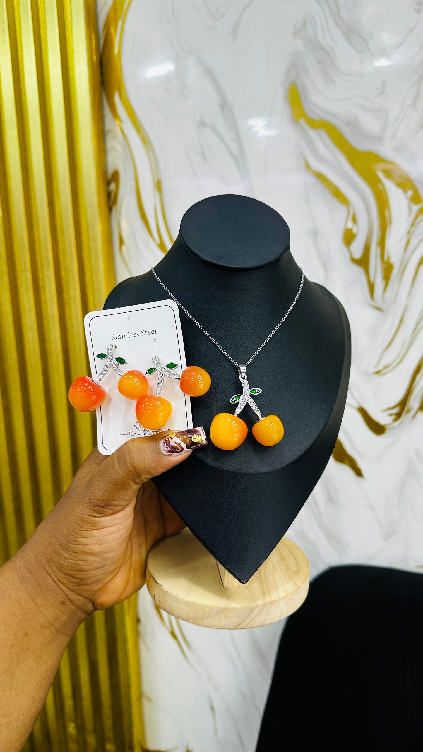 🍒Apple Cherry Jewelry Set