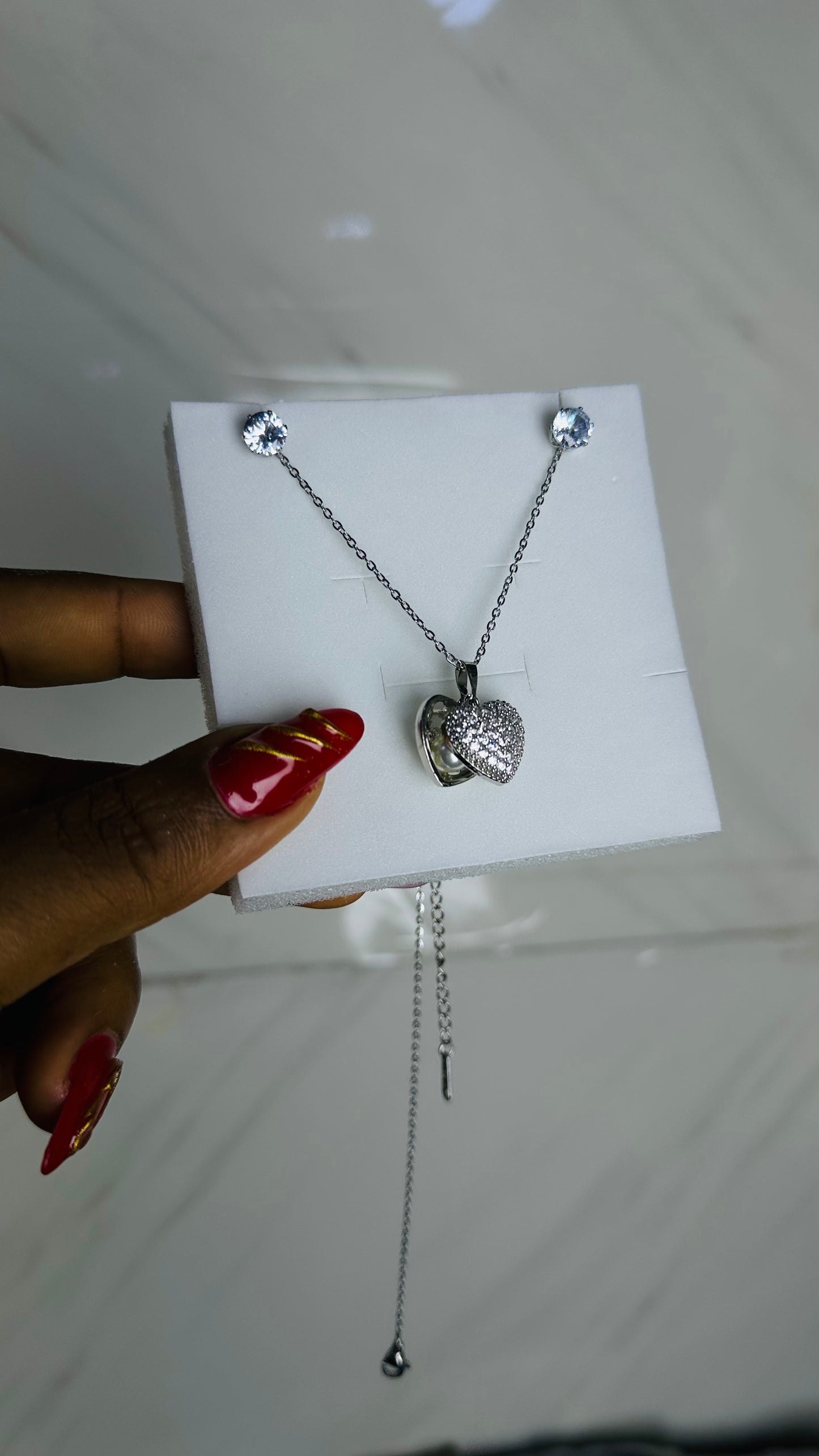 Small CZ Necklace (silver)