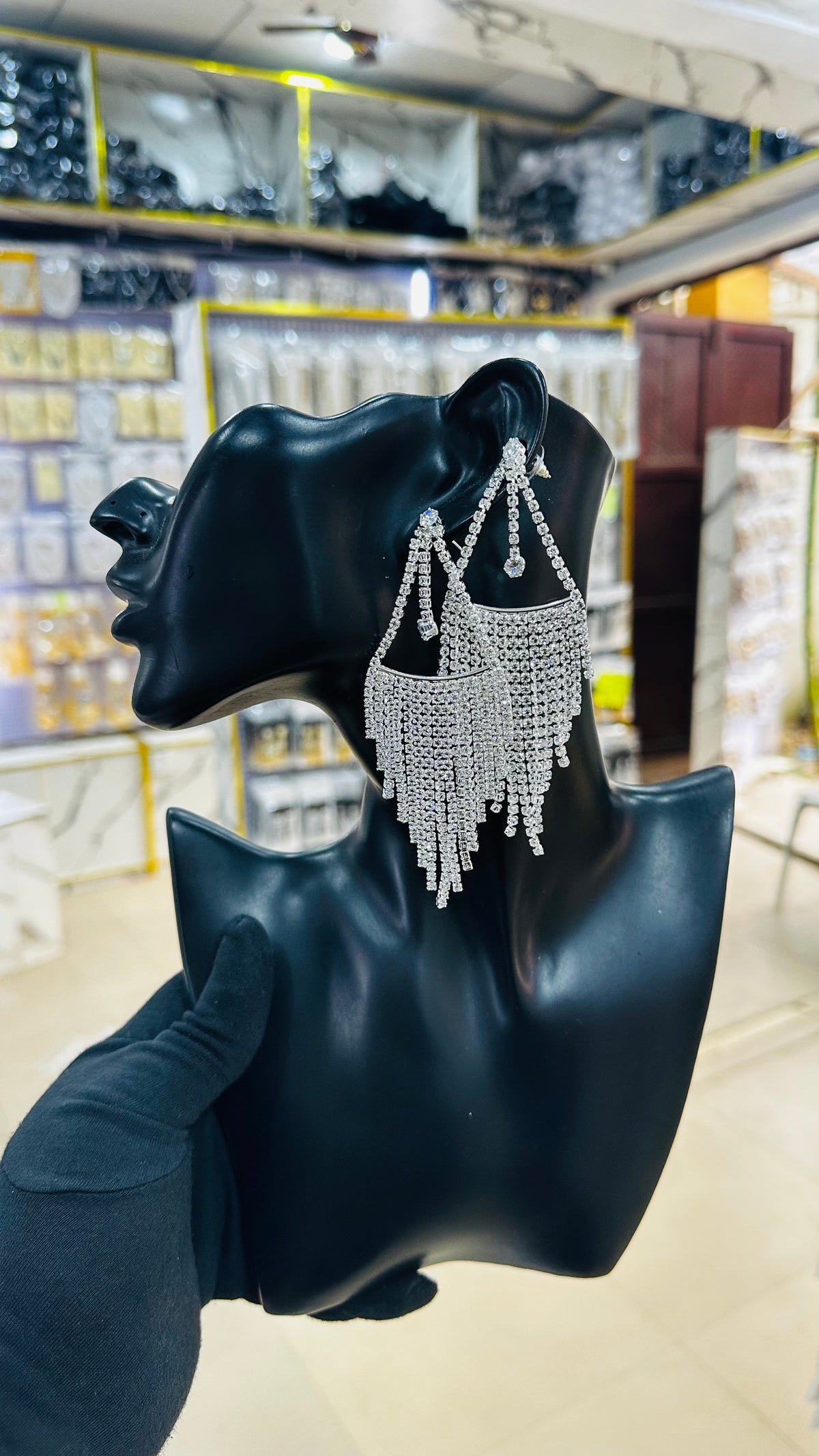 Bridal drop Zirconia Earrings (silver)