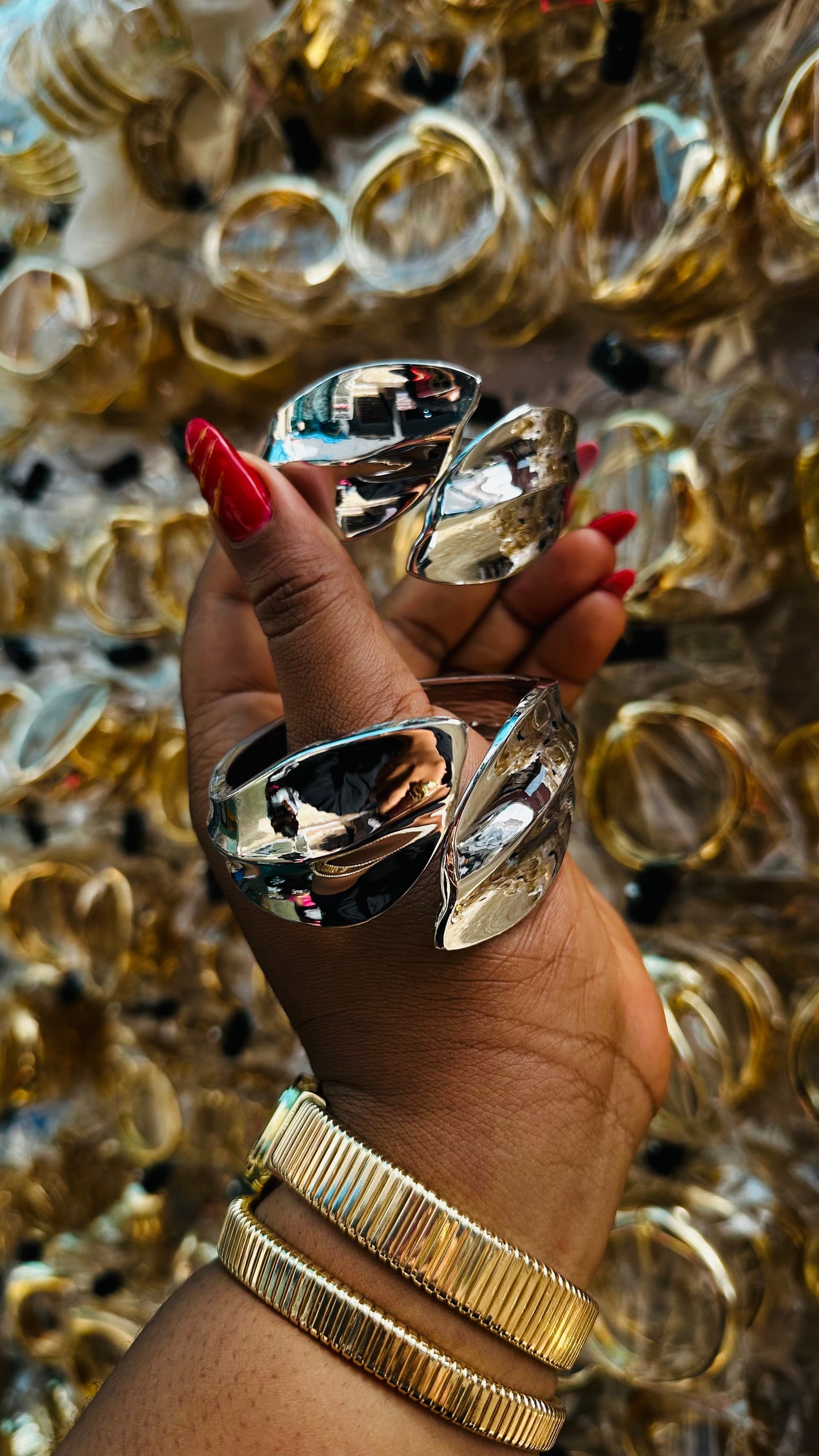 Chunky bangles (silver)