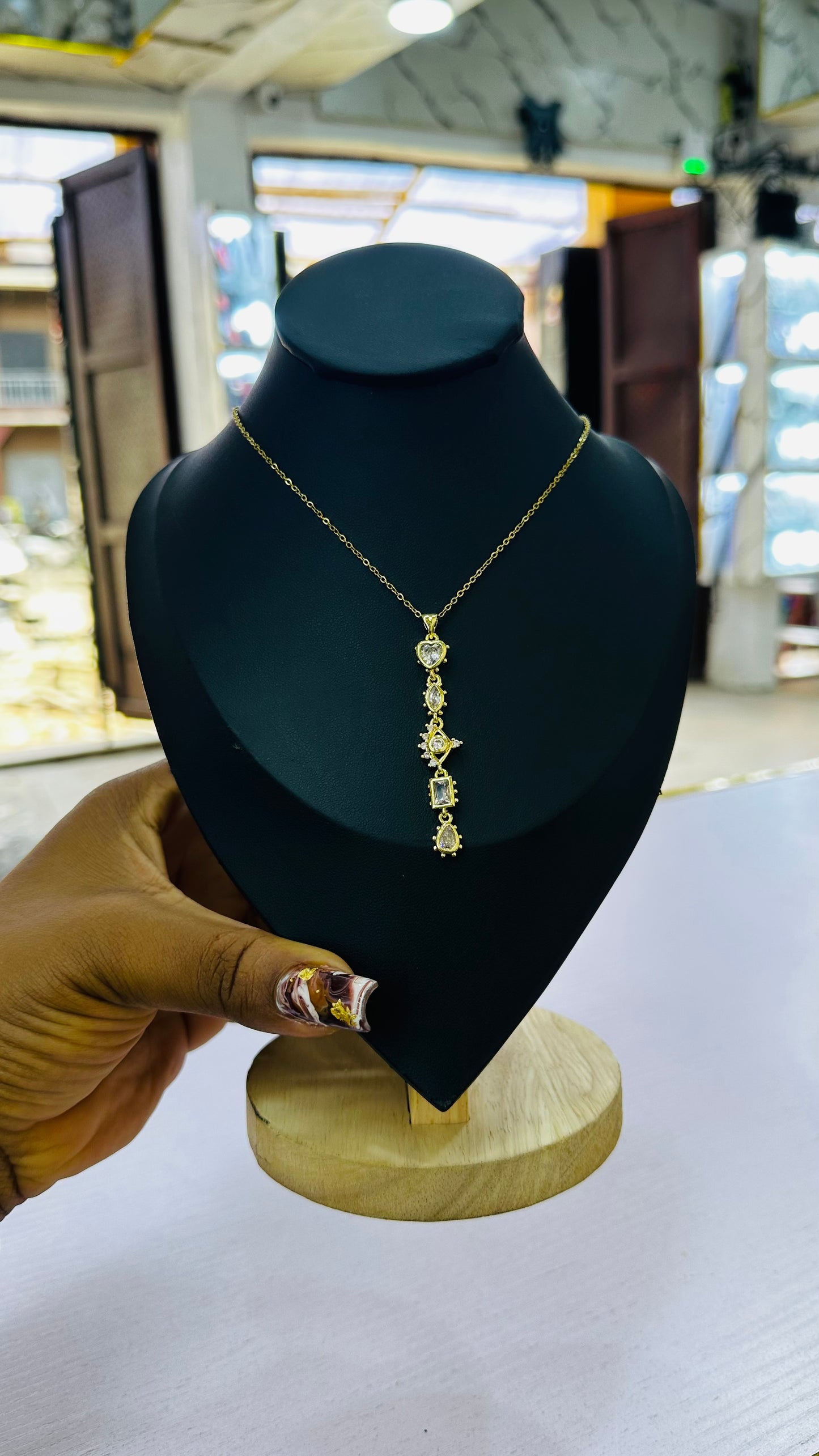 Zirconia Drop Necklace
