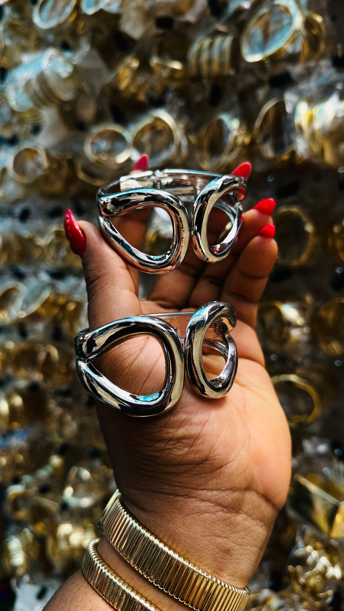 Chunky bangles (silver)