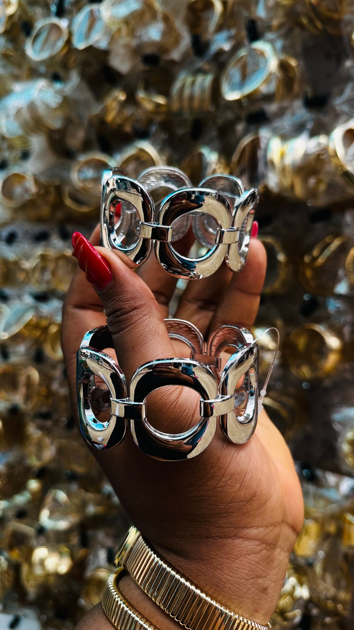 Chunky bangles (silver)