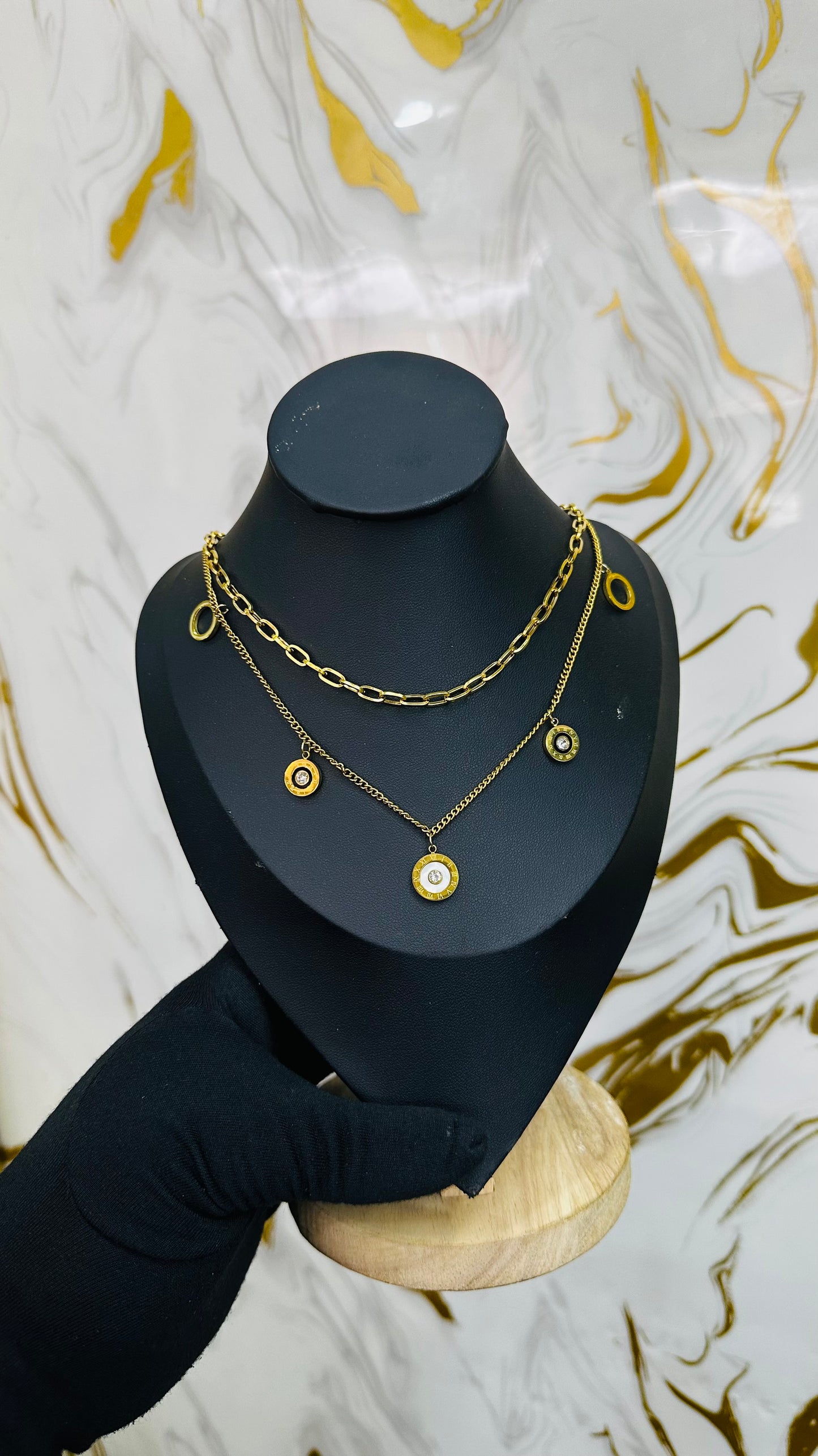 Layered Necklace (stainless steel)