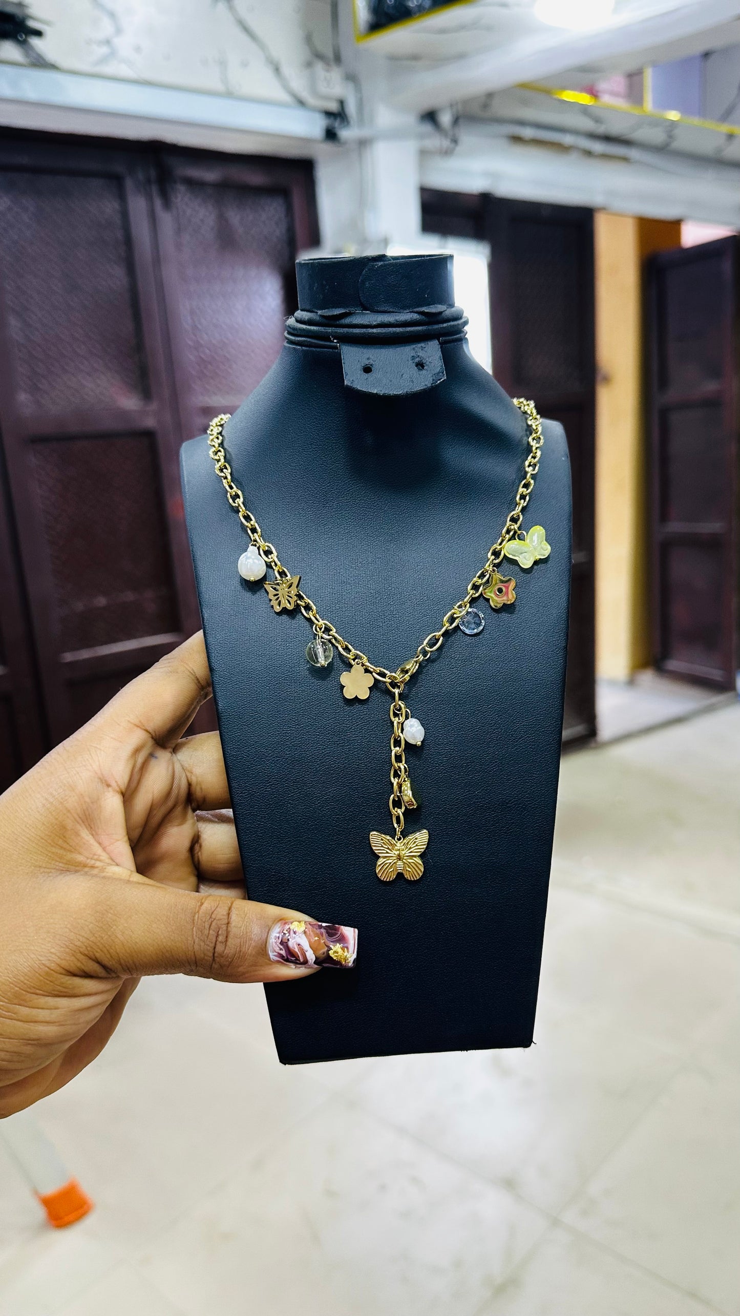 Flower Charm Necklace (steel quality🔥)