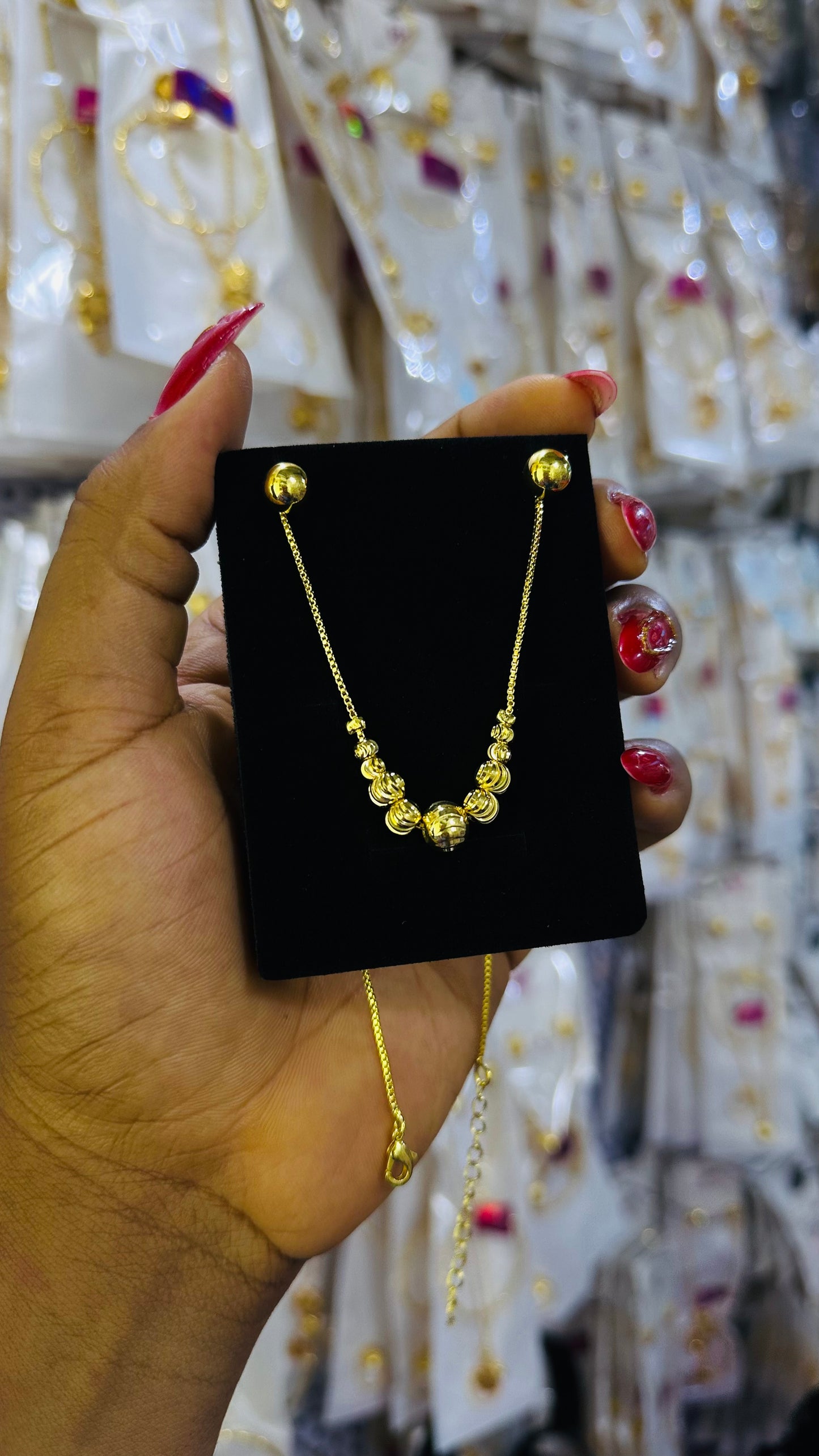 Gold ball Necklace