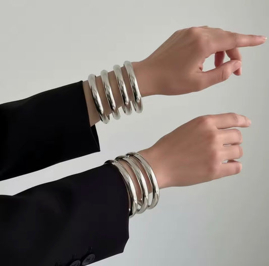 4 n 1 silver bangles