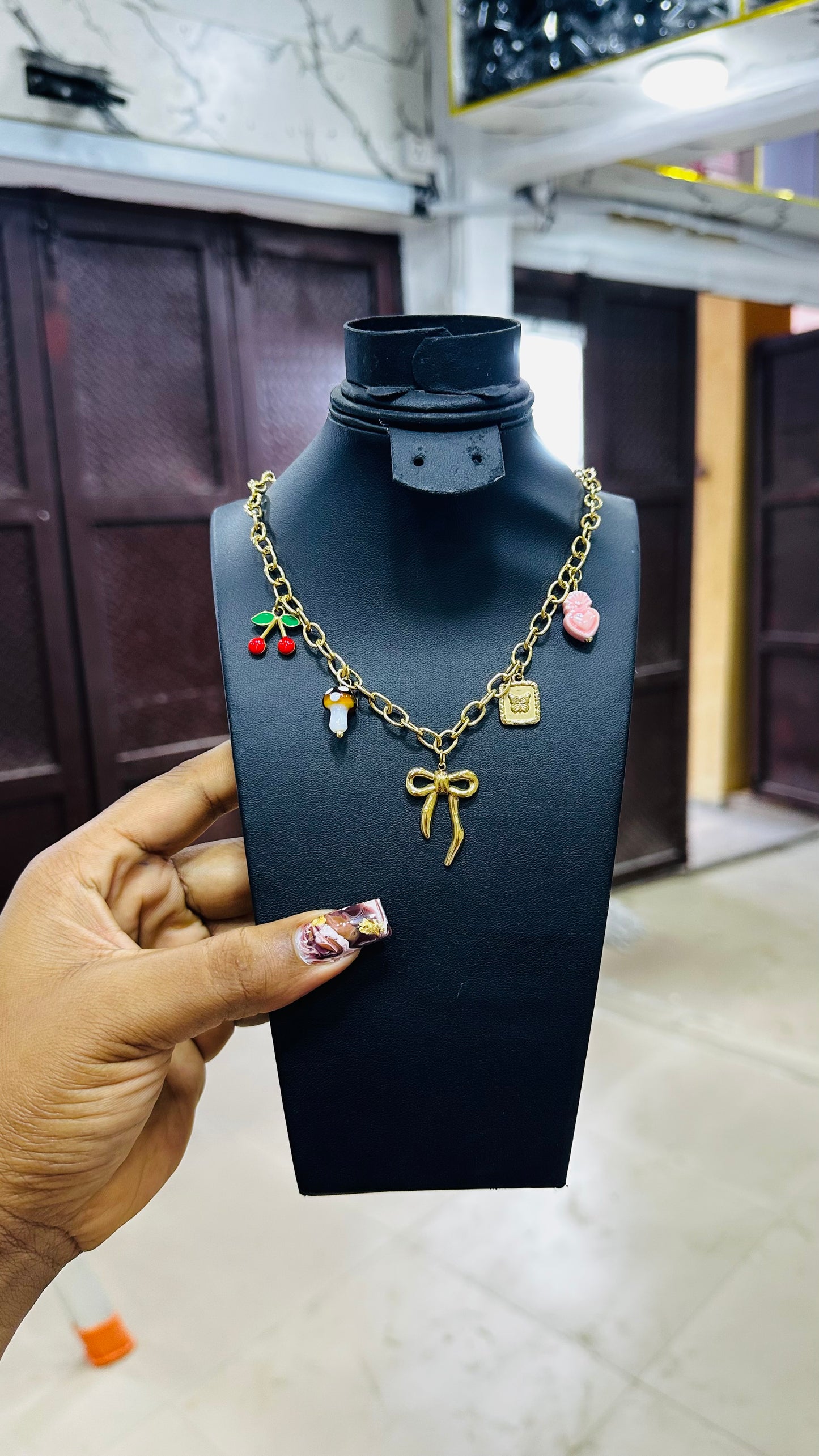 Flower Charm Necklace (steel quality🔥)