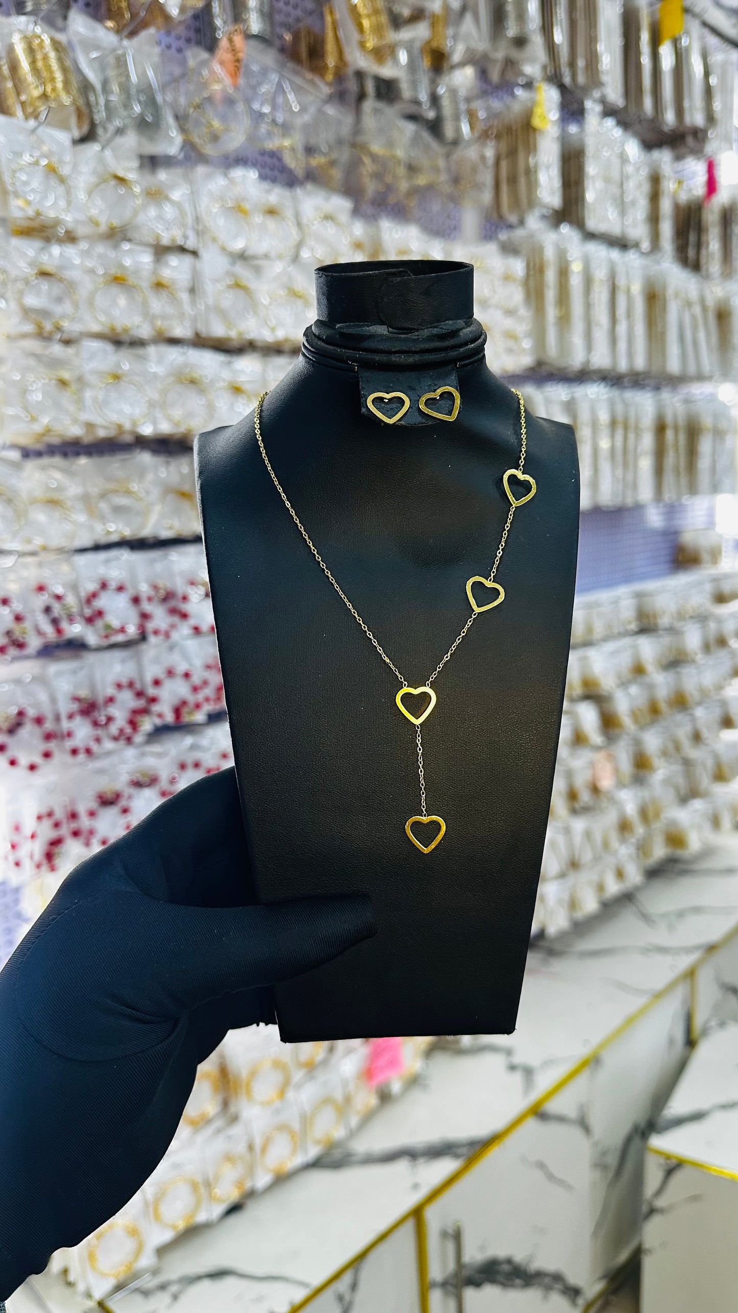 Steel Necklace & Earrings