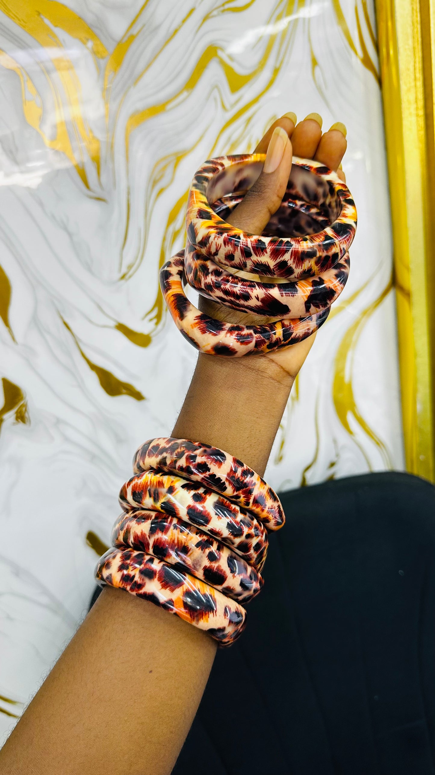 Animal Print Ceramic Bangles