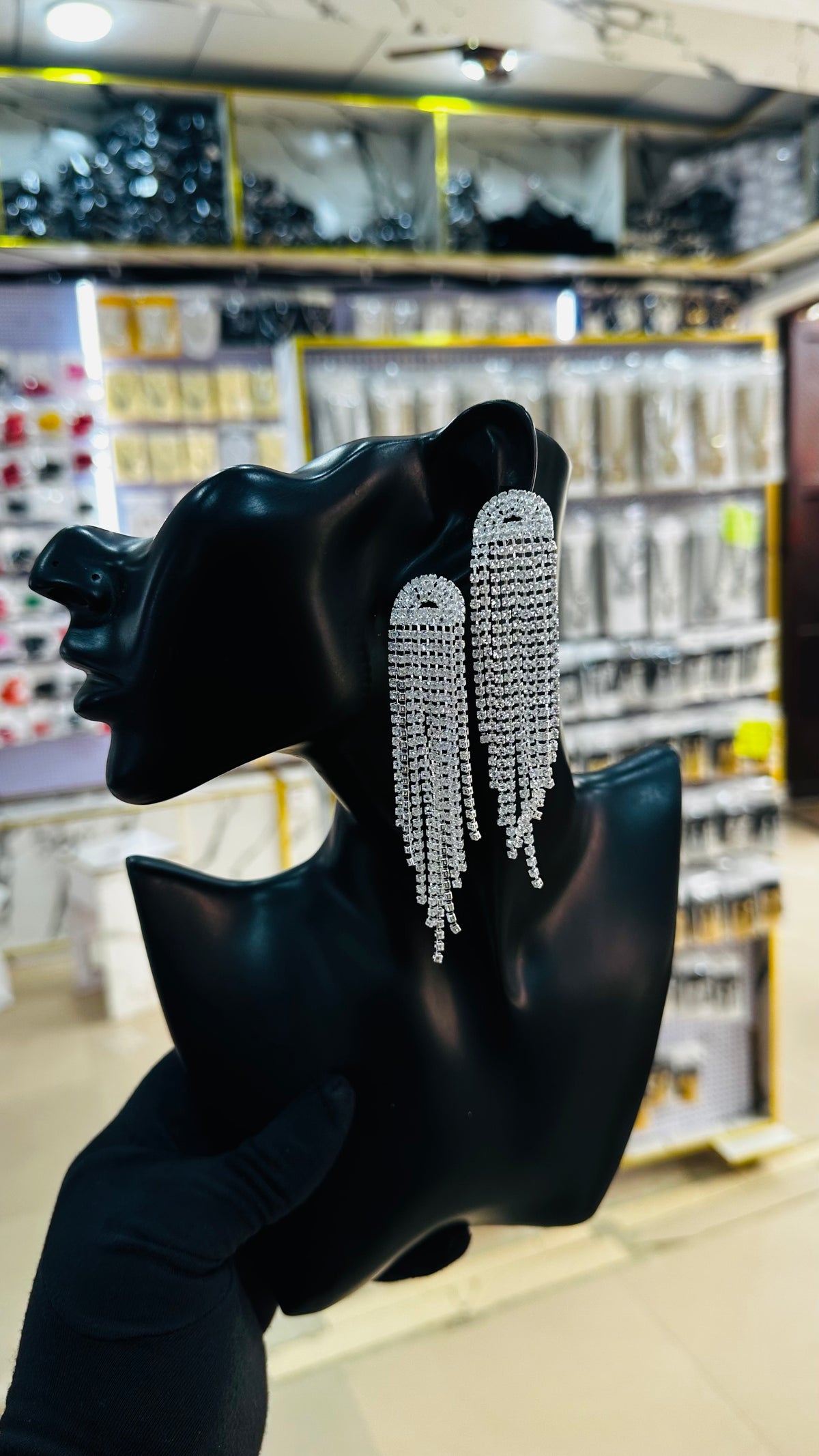Bridal drop Zirconia Earrings (silver)