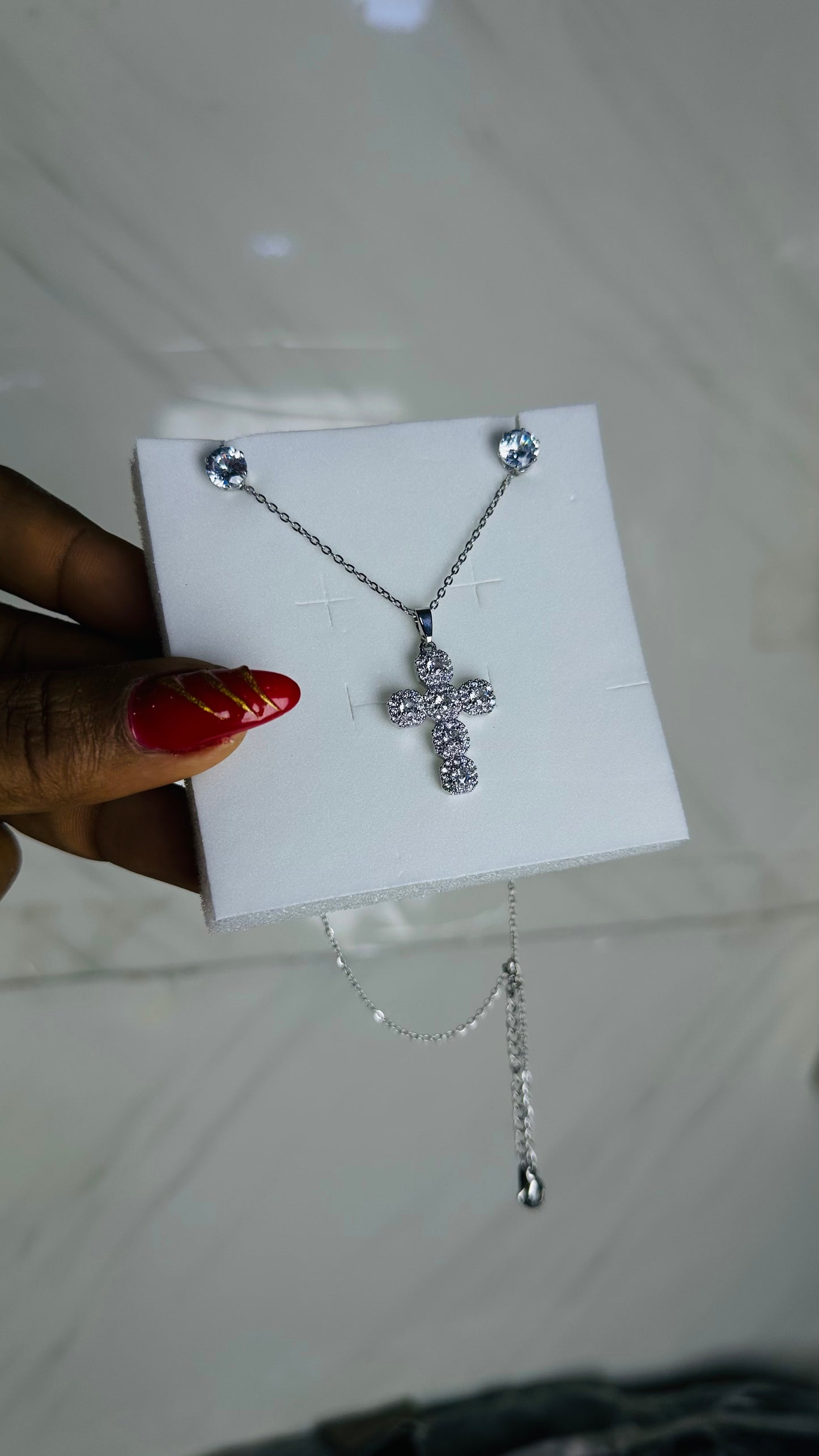 Small CZ Necklace (silver)