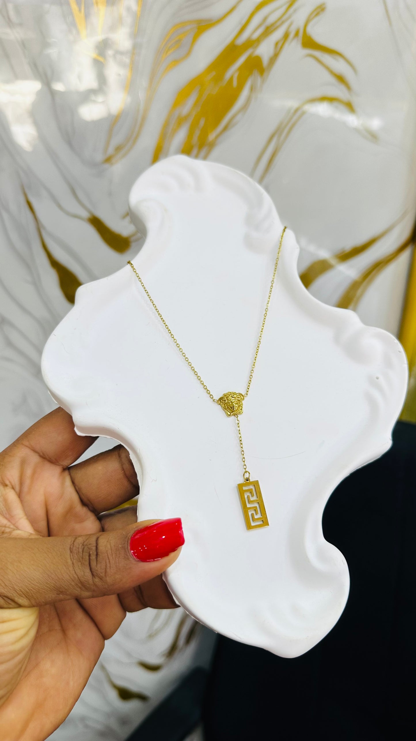 Drop Steel Necklace