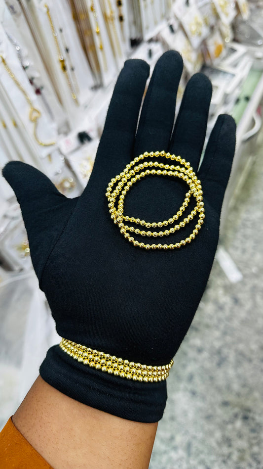 3n1 Gold Ball bracelets (elastic)