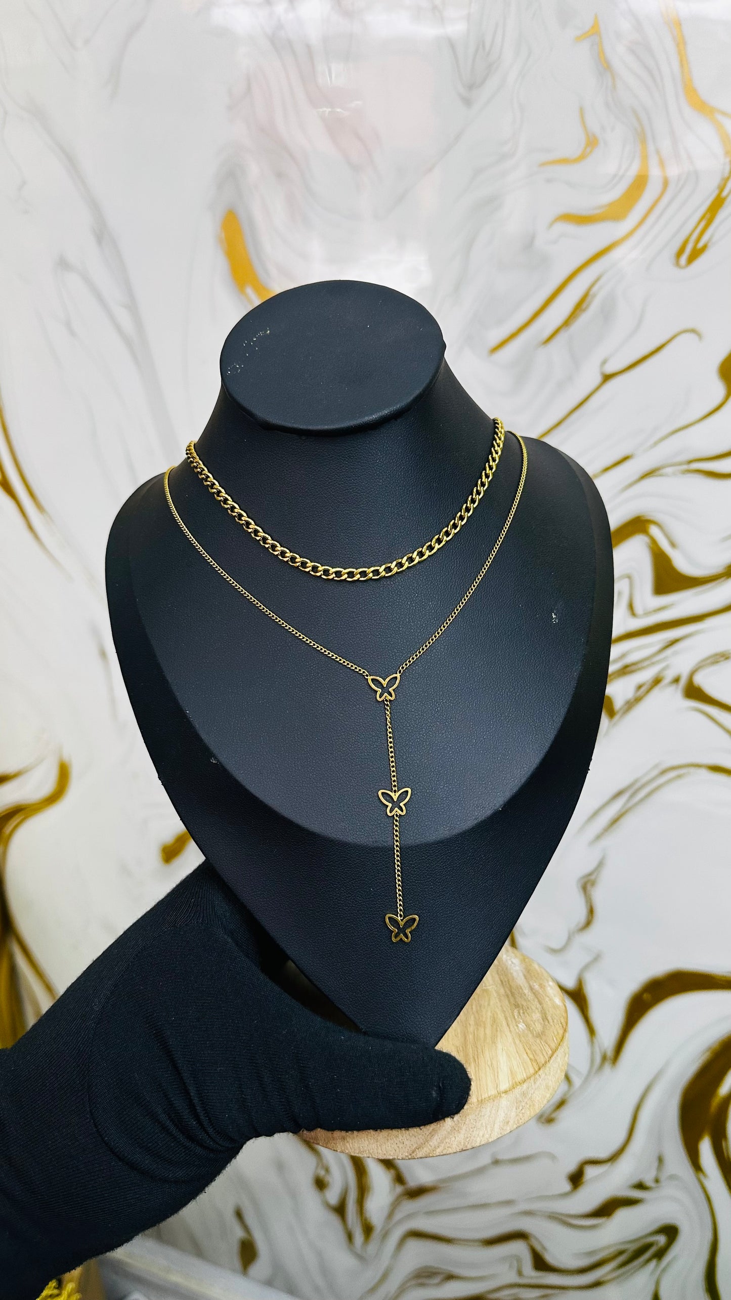 Layered Necklace (stainless steel)