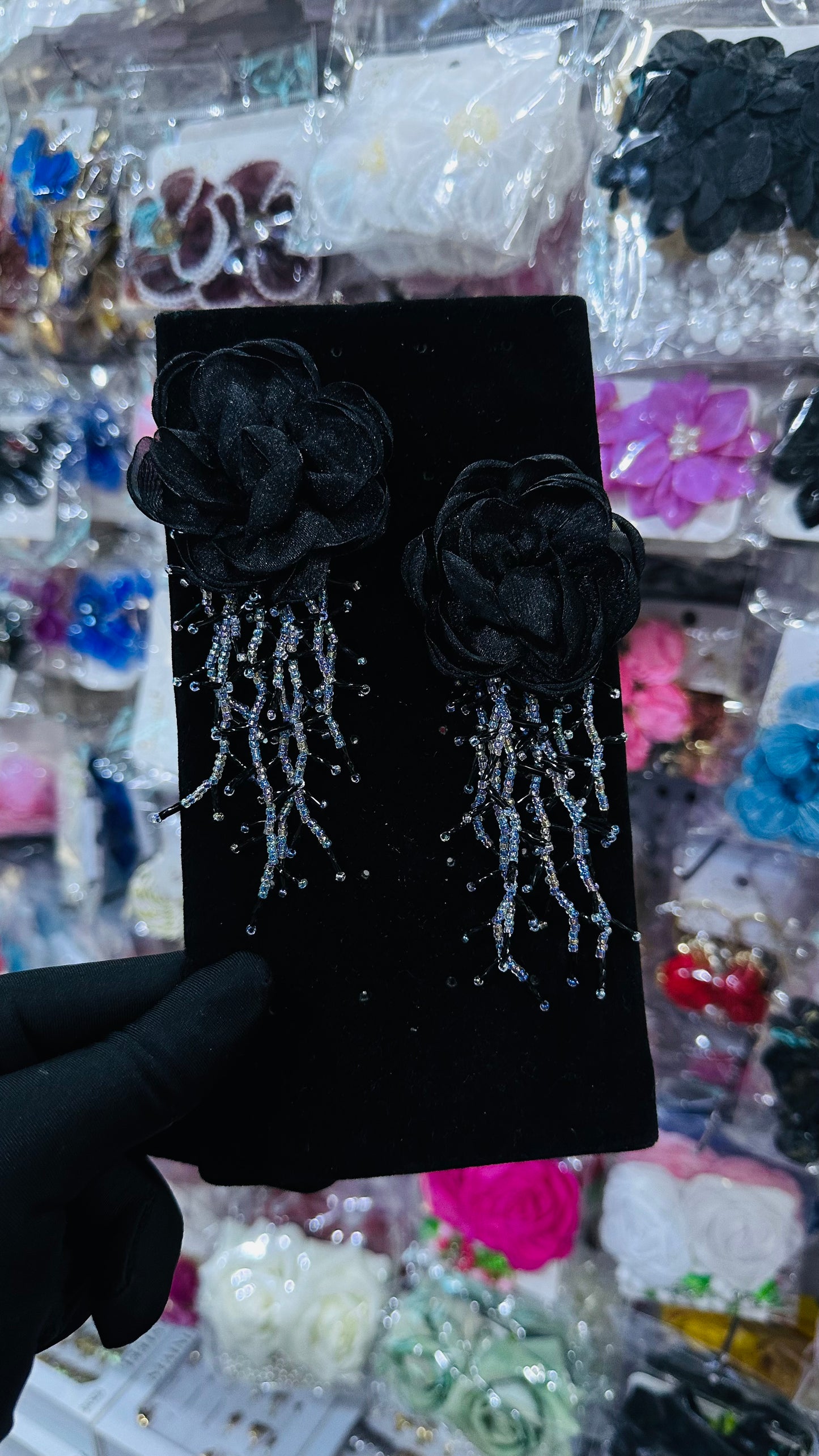 Crystal Flower Earrings