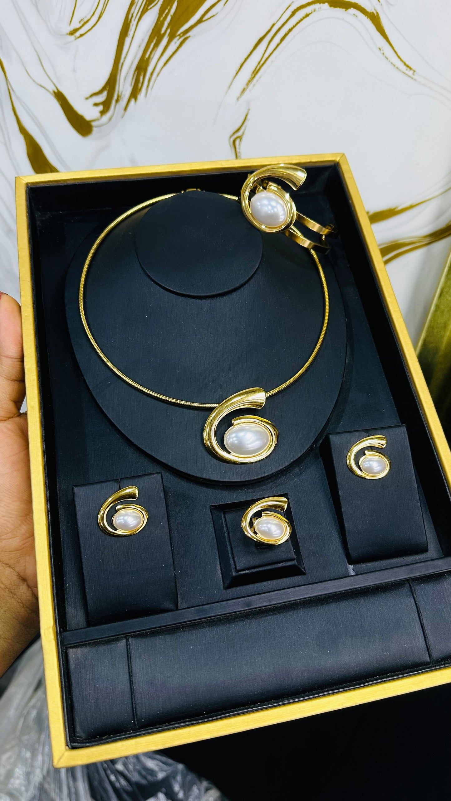 Steel cord Jewelry Set