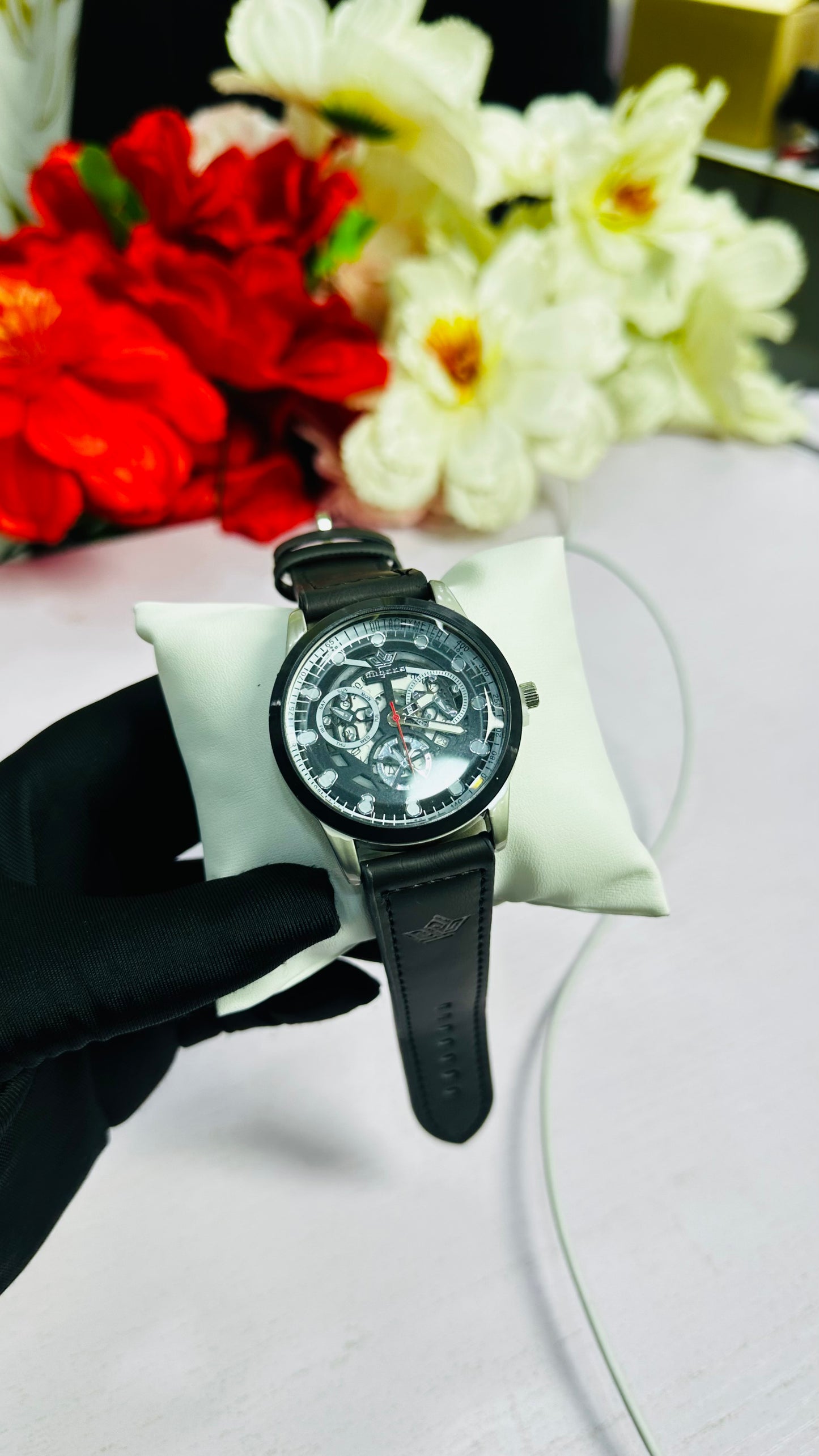 Leather Wristwatch (for men)