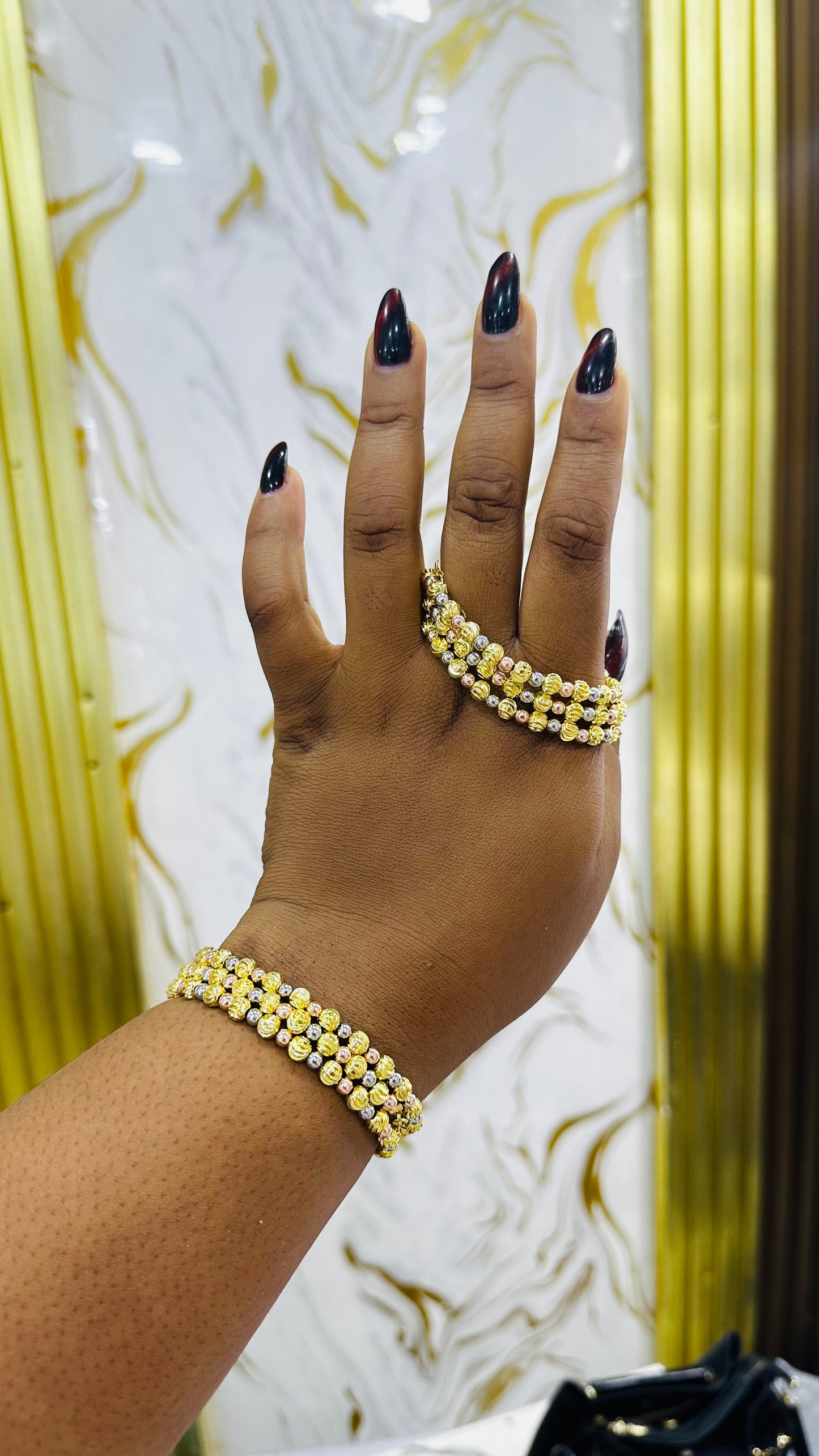 Gold 3n1 Ball Bracelets