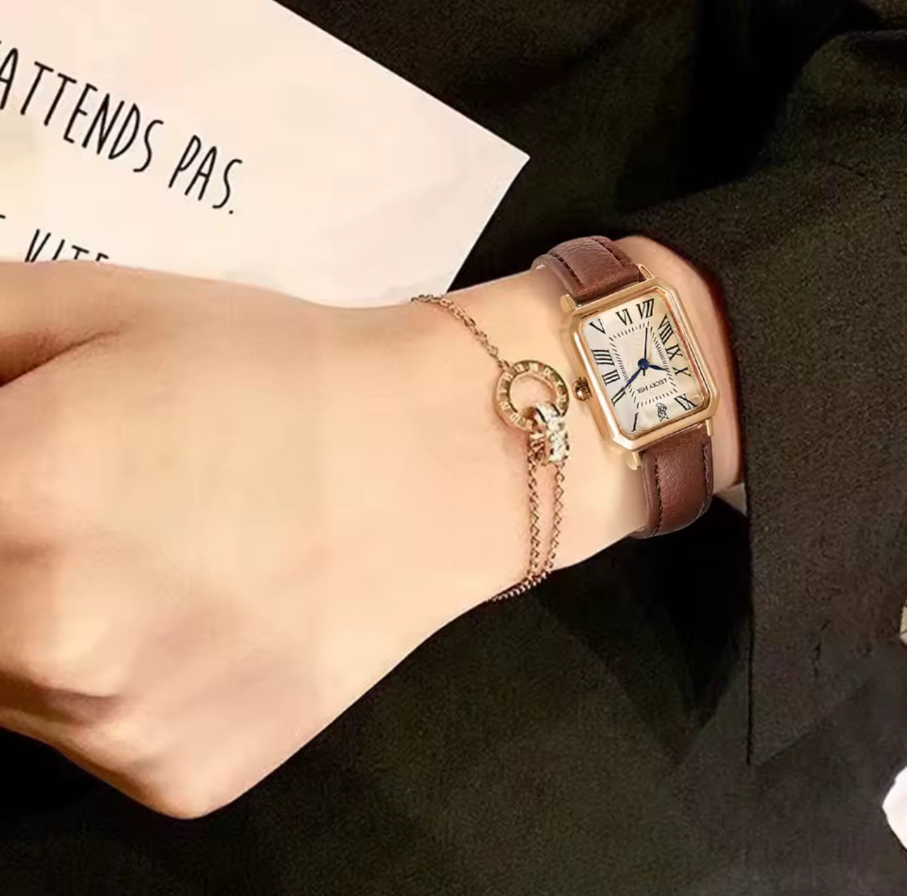 Lucky Fox Wristwatch & Bracelet Set