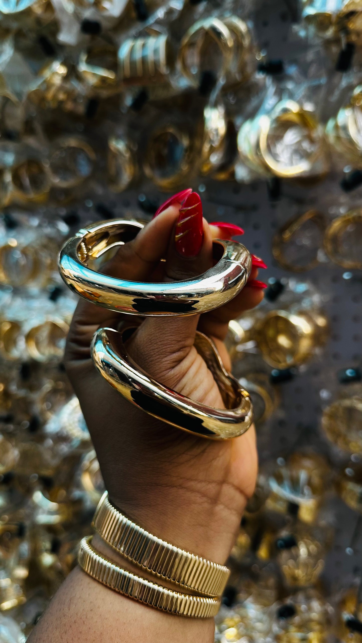 Chunky bangles (gold)