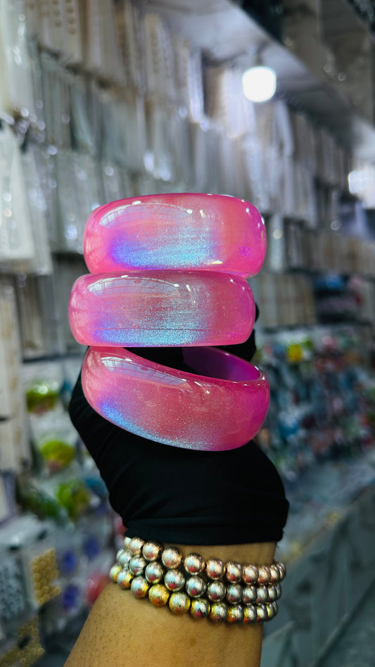 Ceramic glitter bangle (pink)