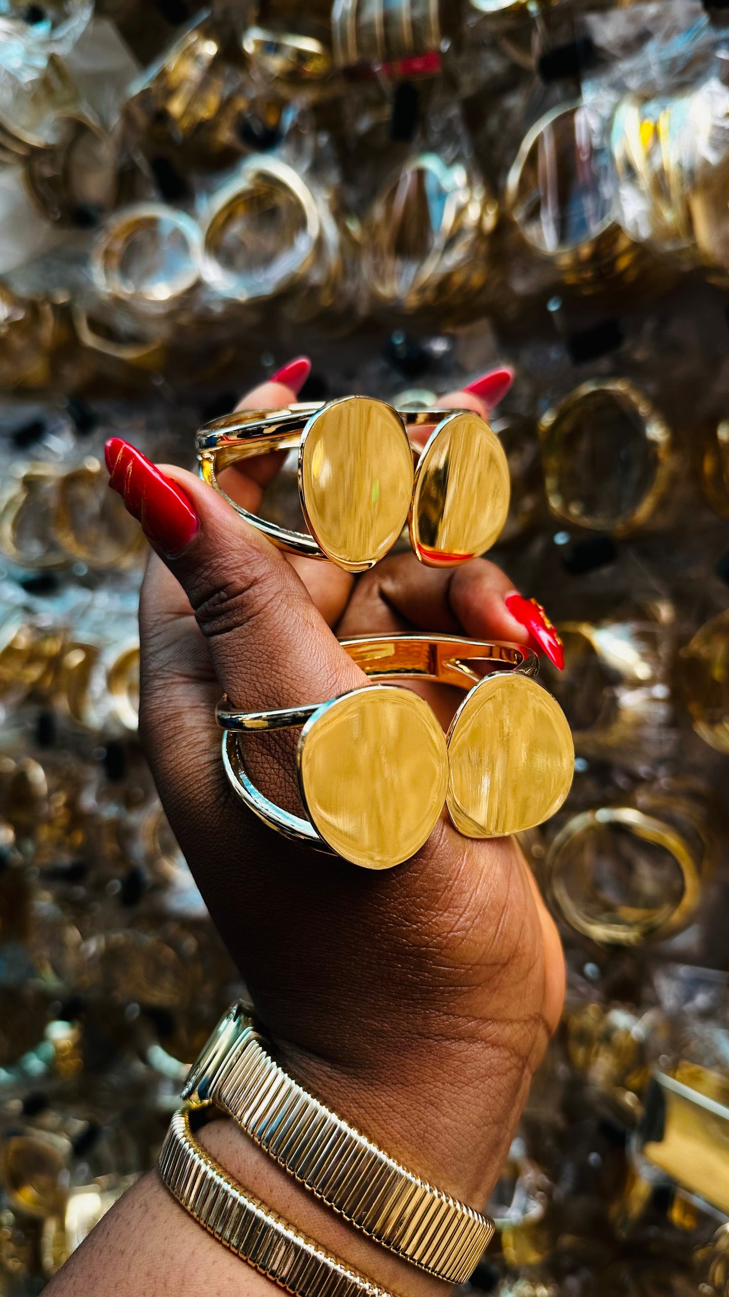 Chunky bangles (gold)