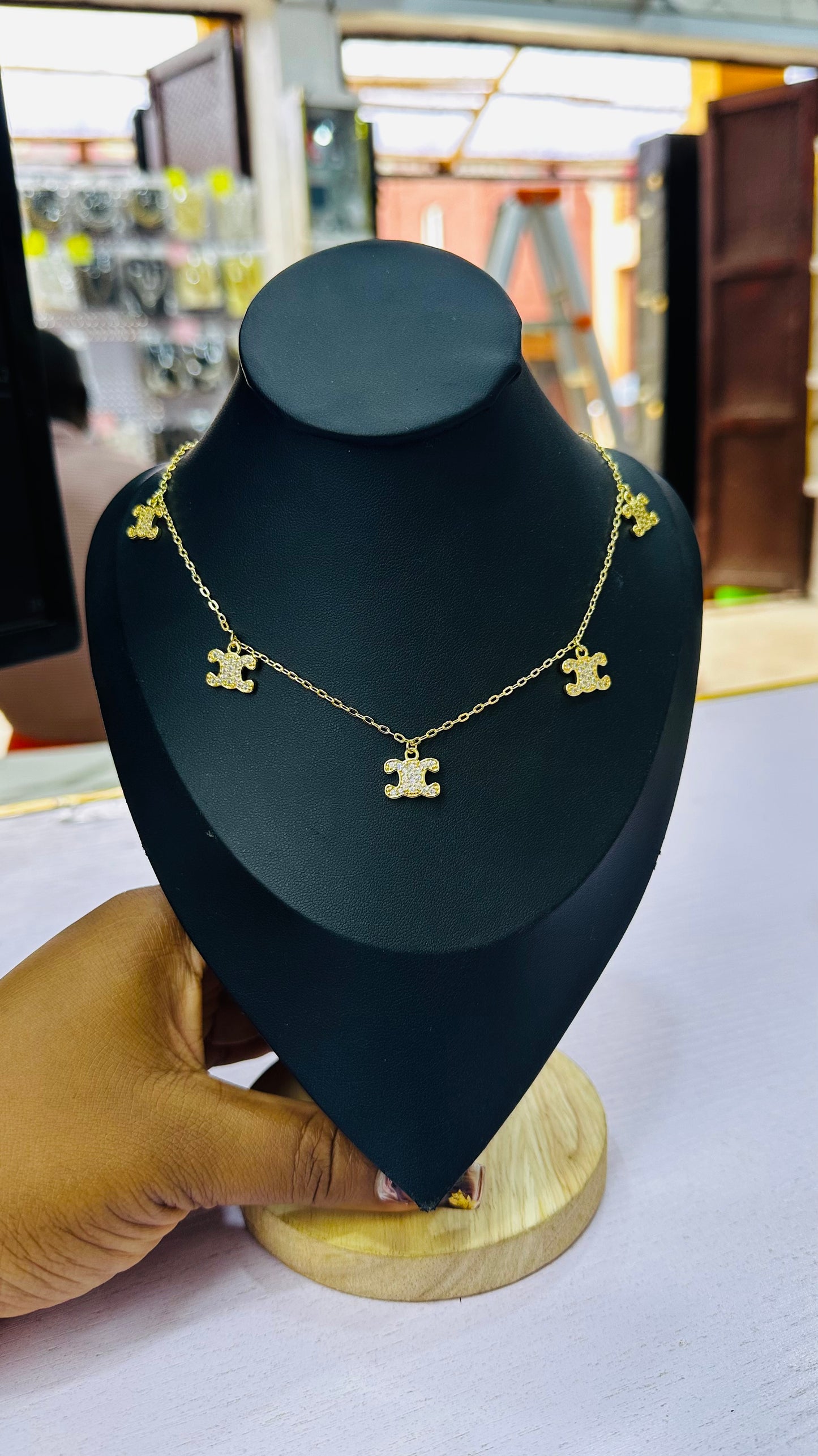 Zirconia Charm Necklace