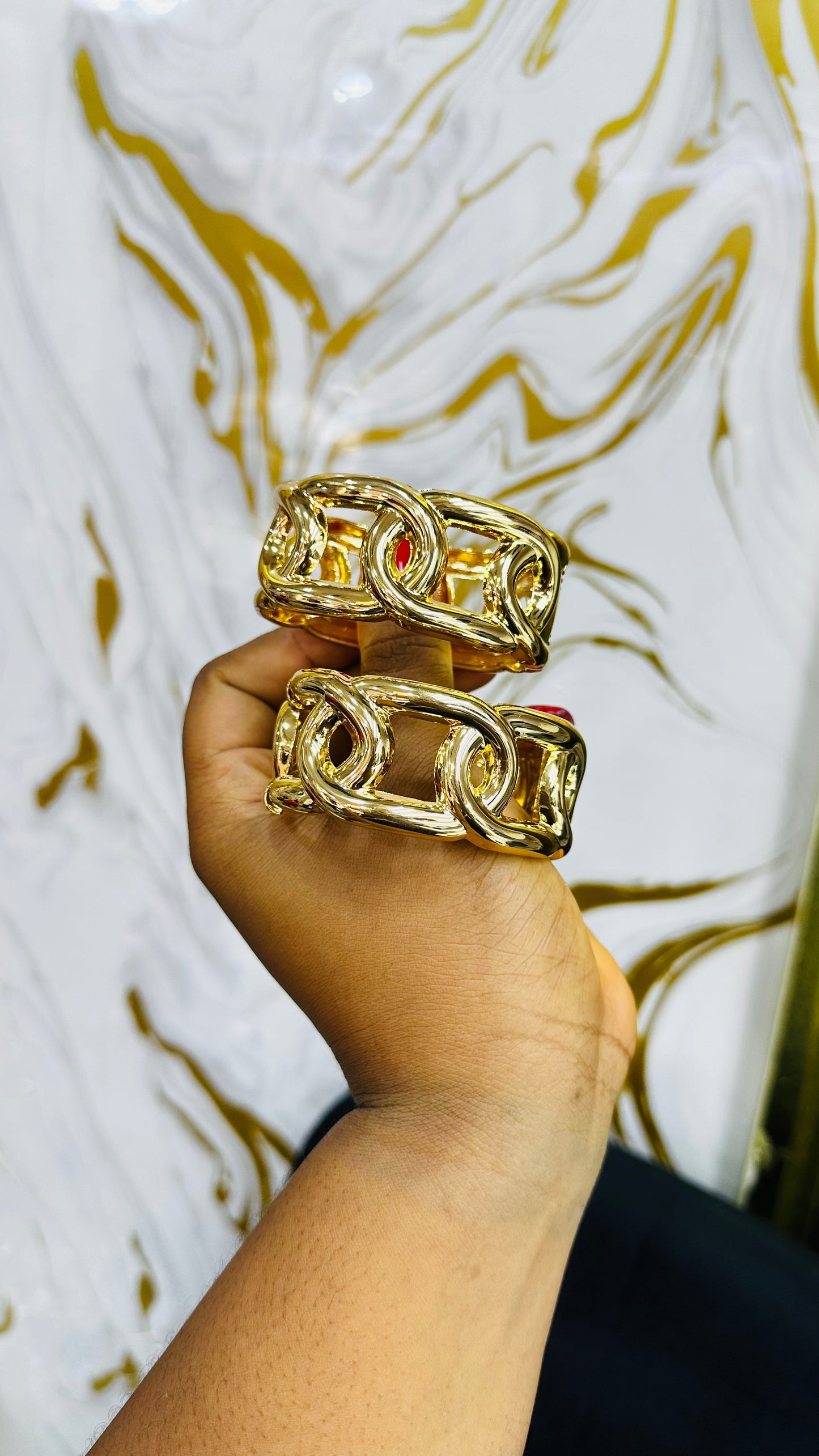Chunky bangles (gold)