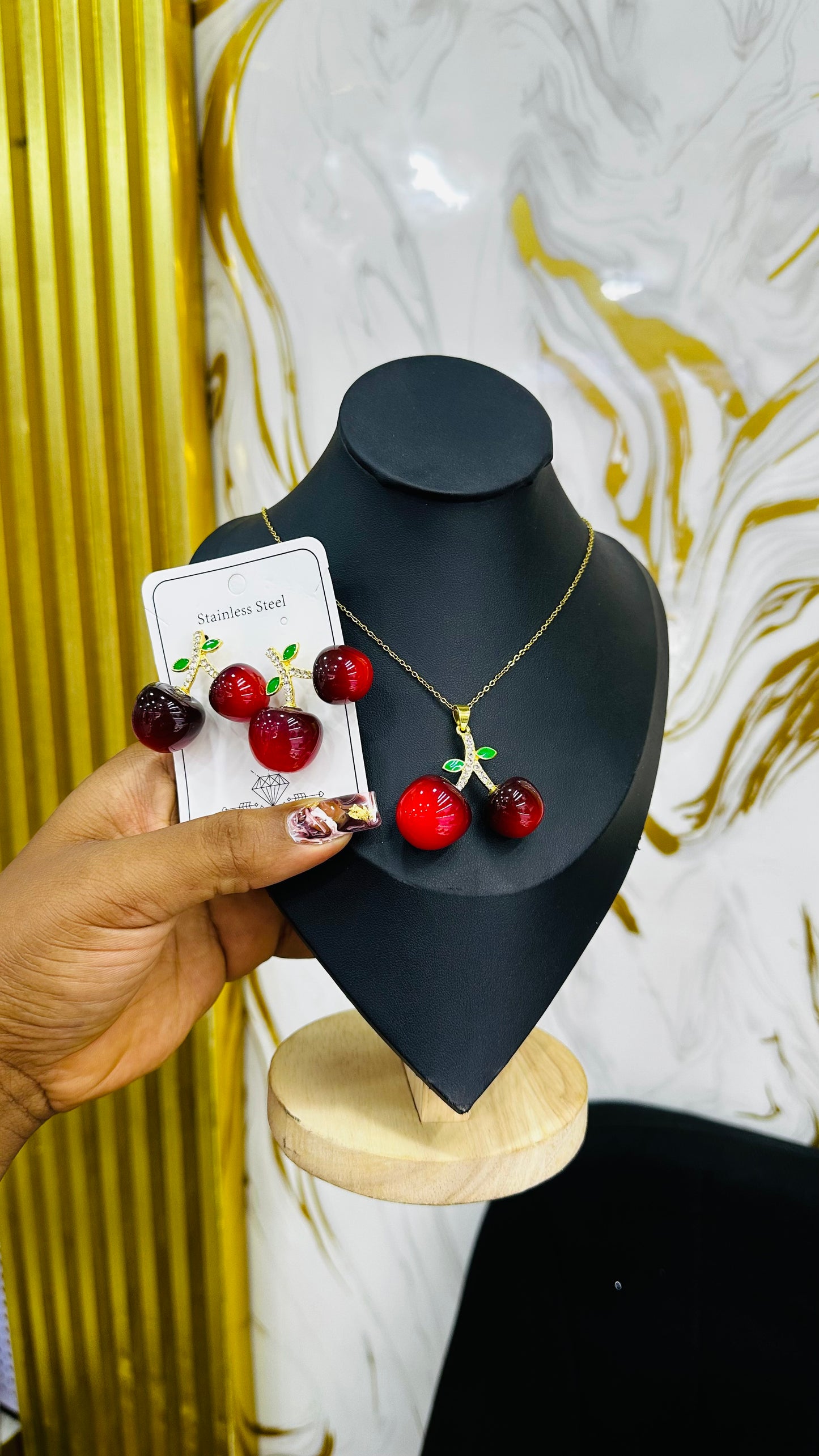 🍒Apple Cherry Jewelry Set