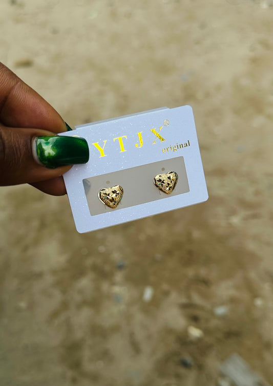 Tiny gold earrings