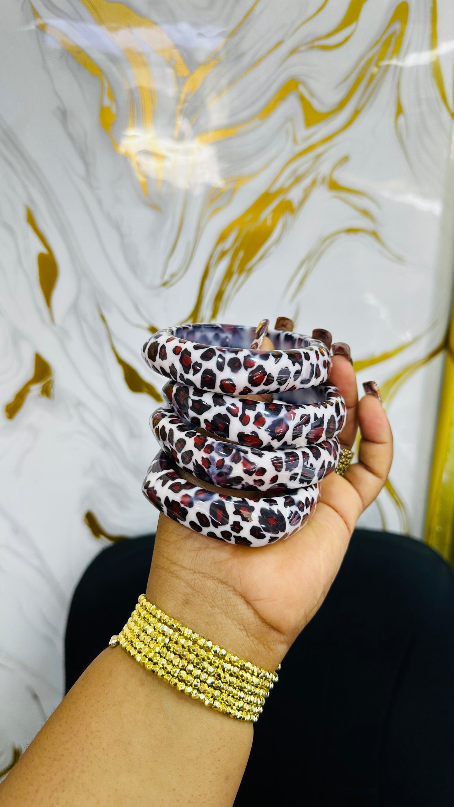 Animal Print Ceramic Bangles