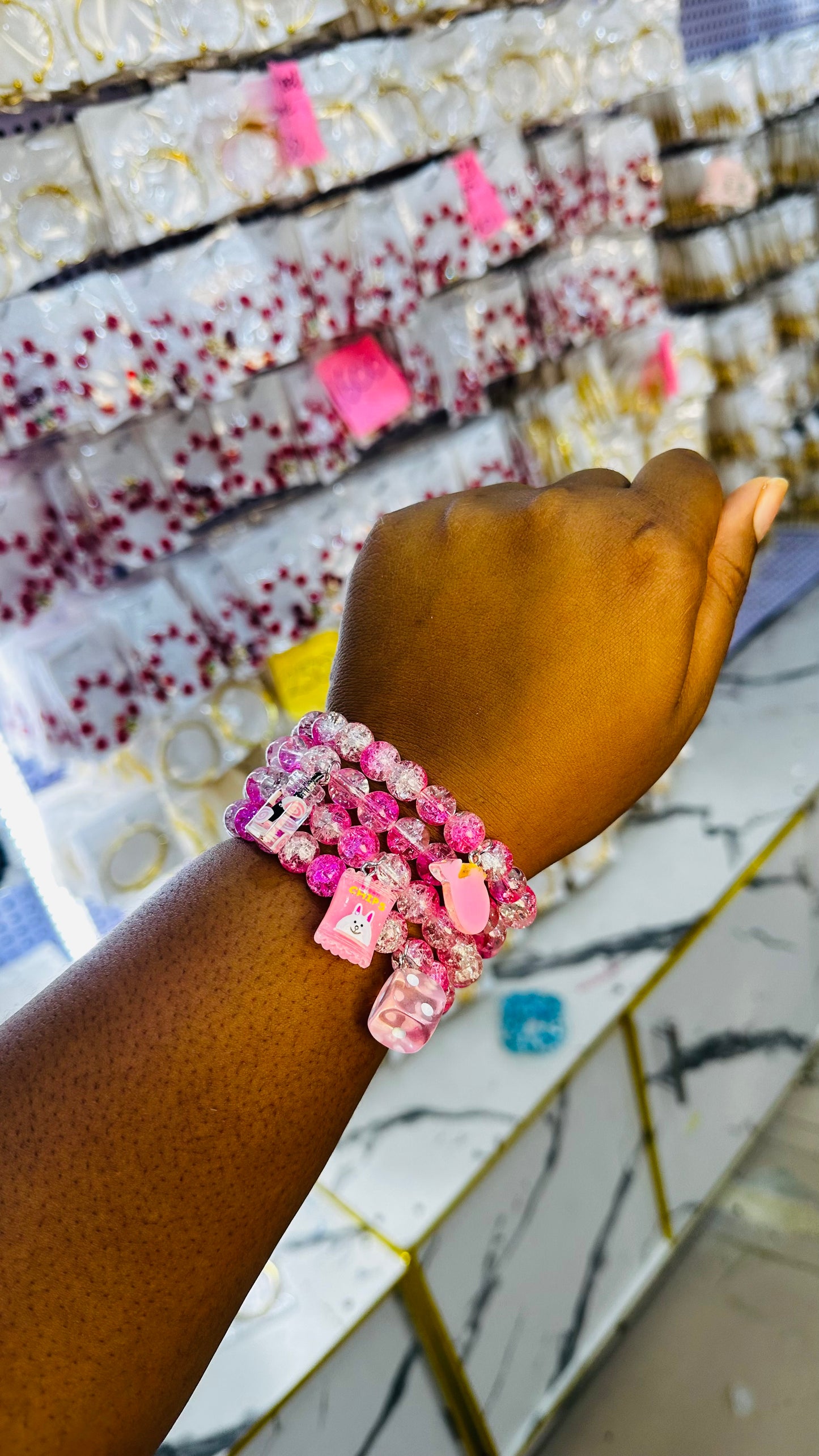 Crystal bead set