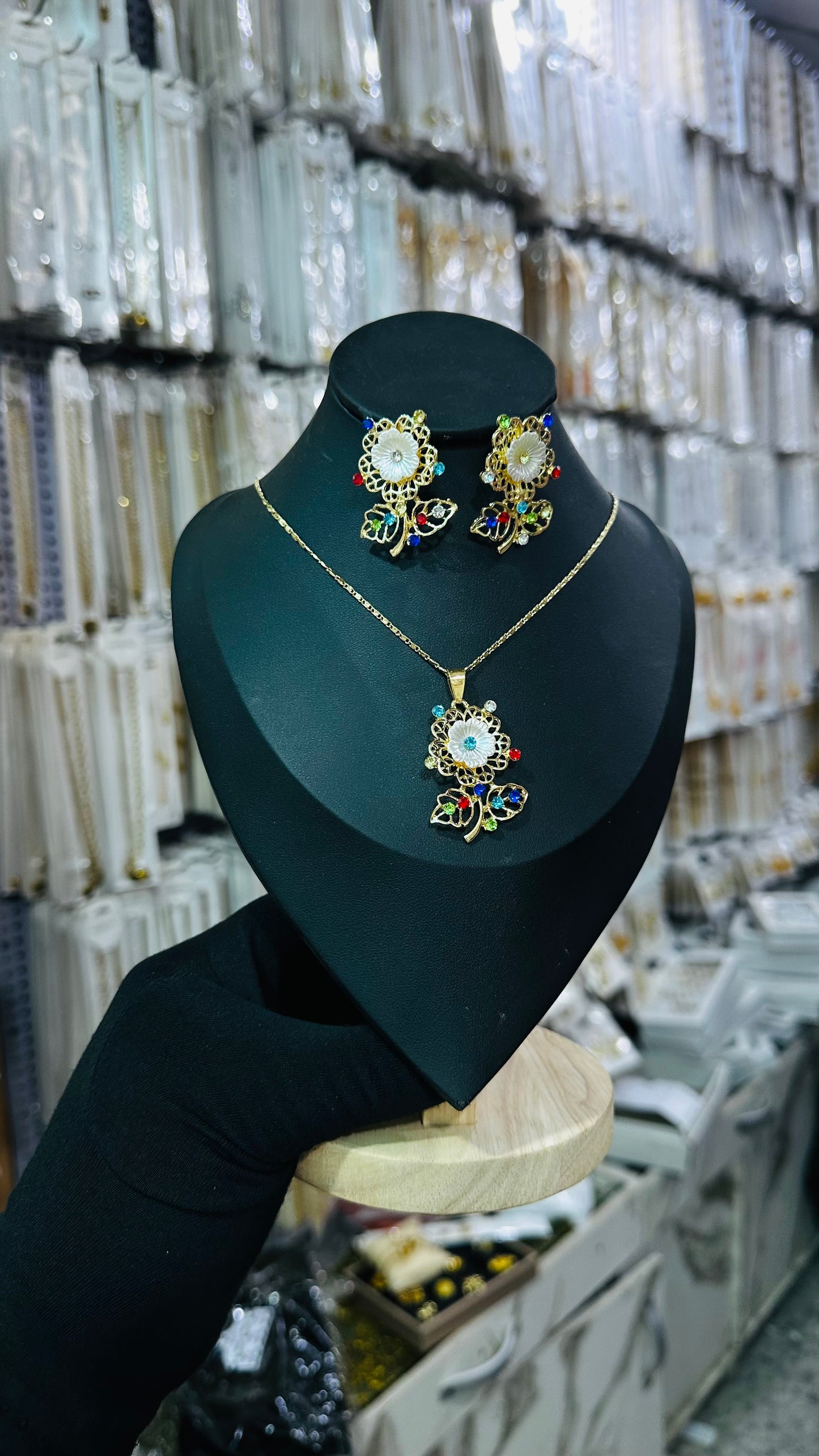 Flower Jewelry Set