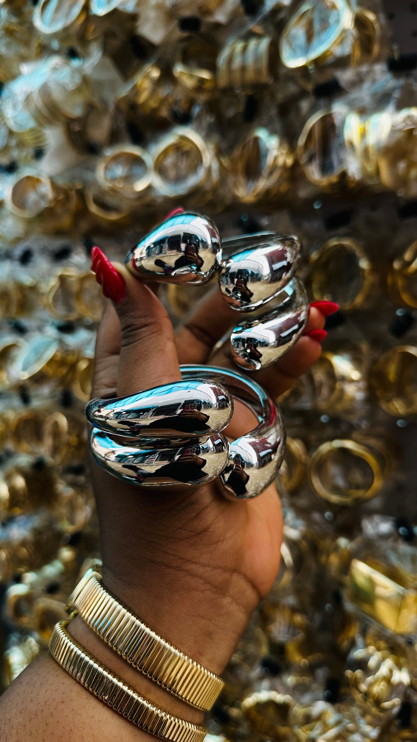 Chunky bangles (silver)