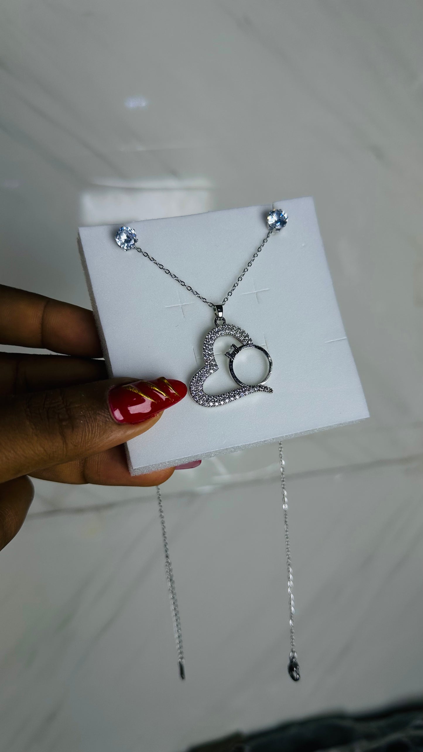 Small CZ Necklace (silver)