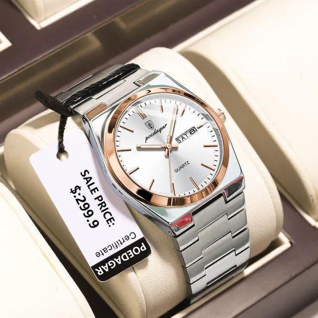 MEN POEDAGAR CHAIN WRISTWATCH with box & bag