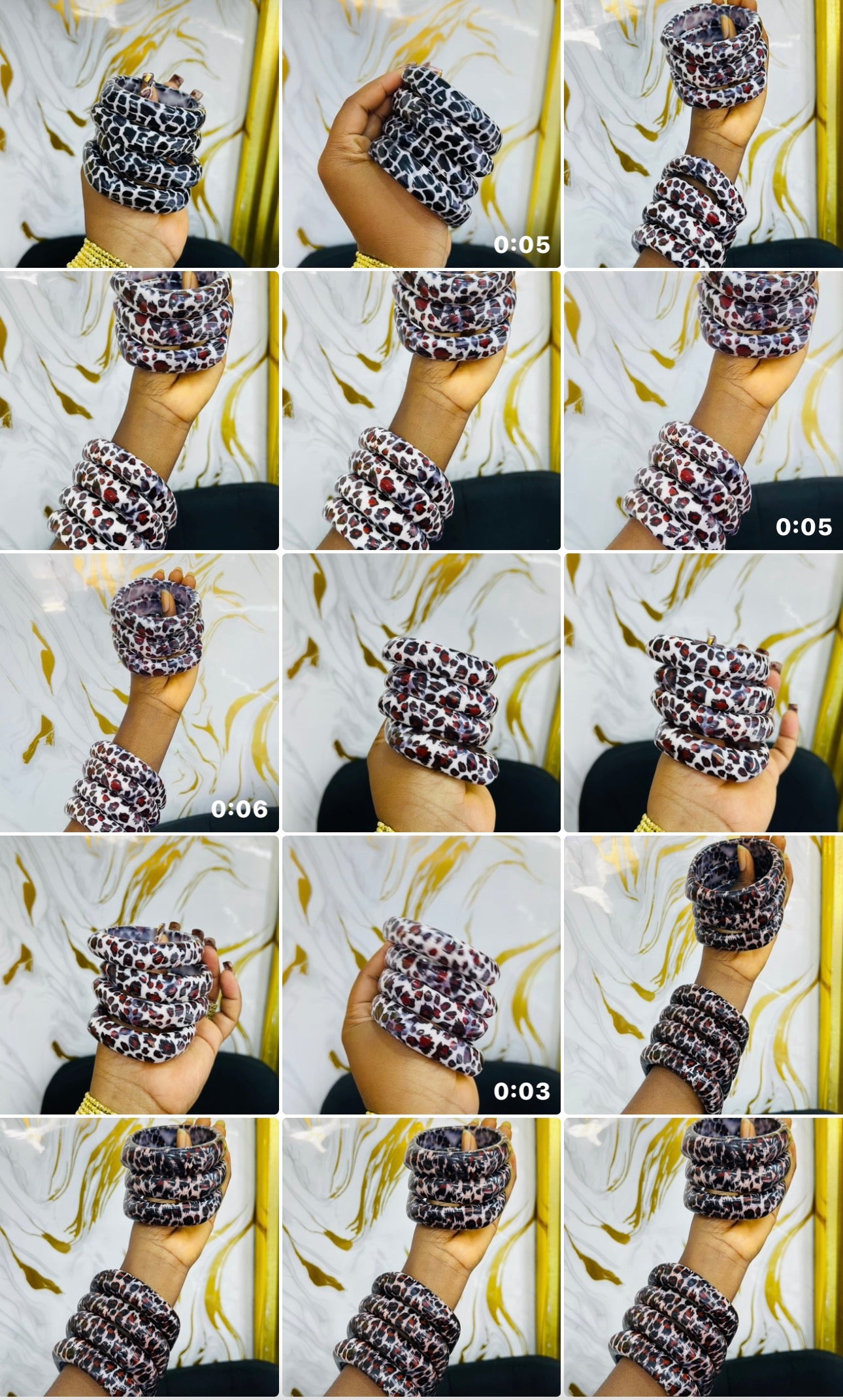 Animal Print Ceramic Bangles